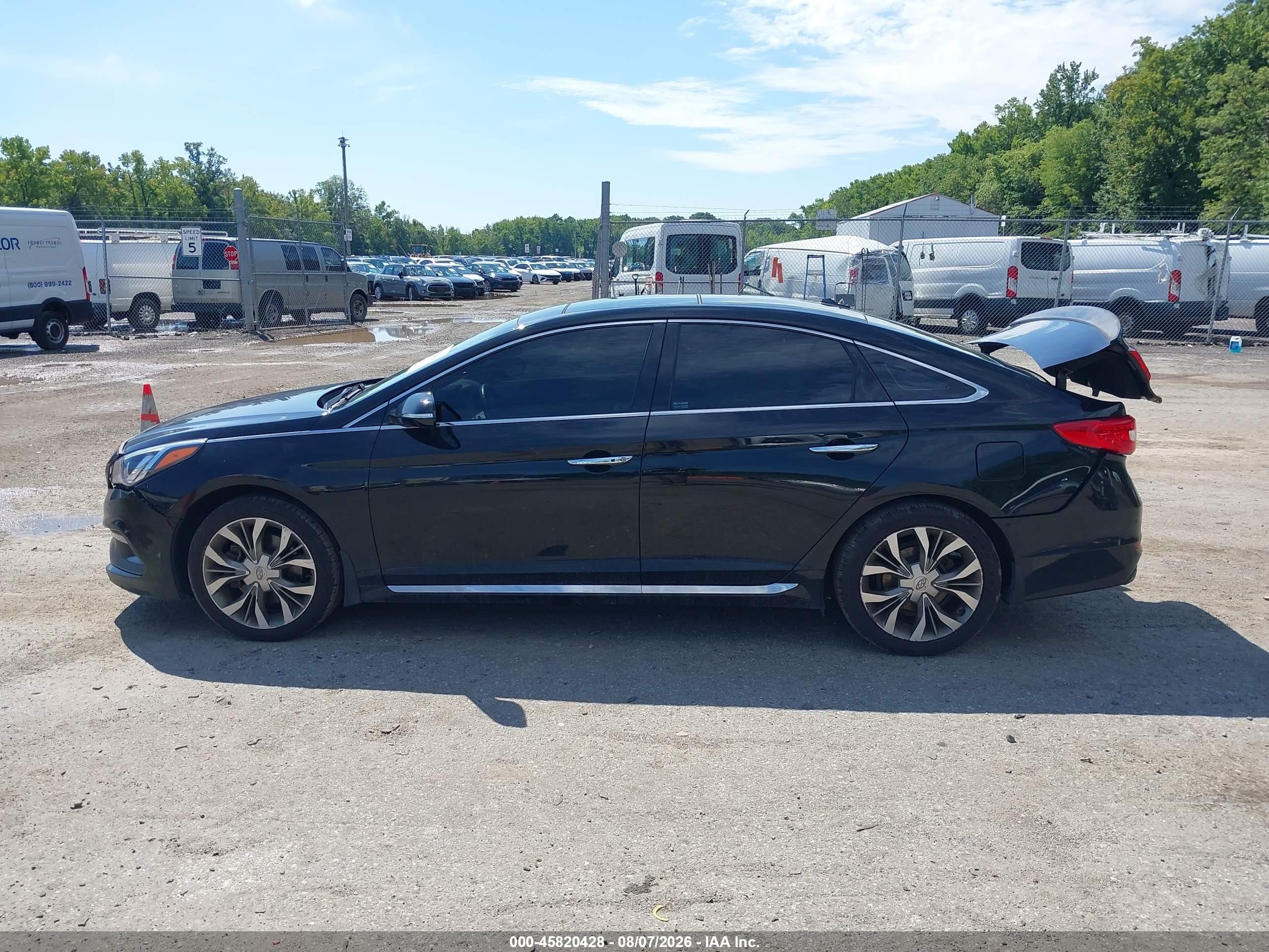 2015 Hyundai Sonata Limited 2.0t Black vin: 5NPE34AB8FH189335