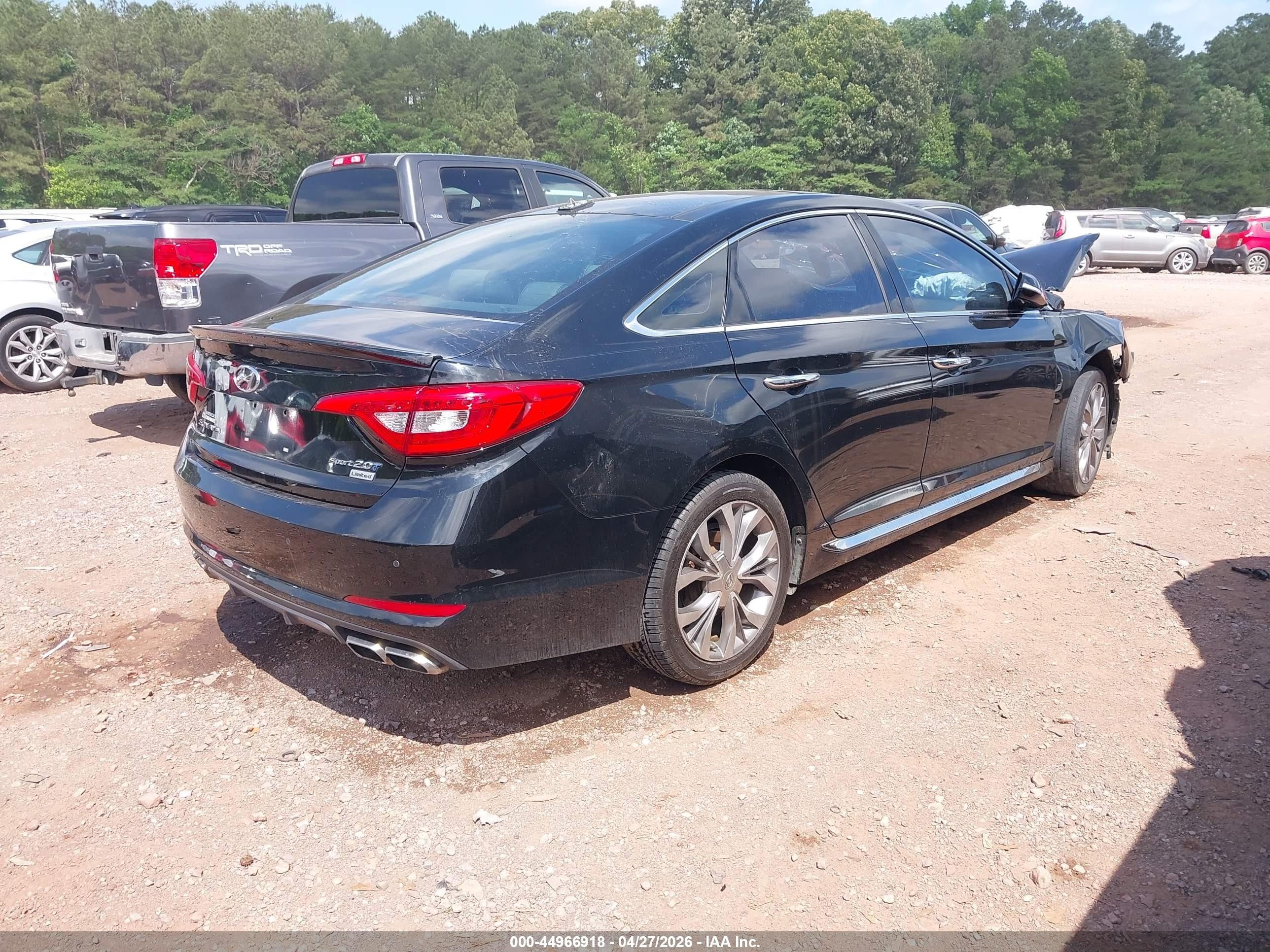 2015 Hyundai Sonata Limited 2.0t Black vin: 5NPE34AB8FH252014
