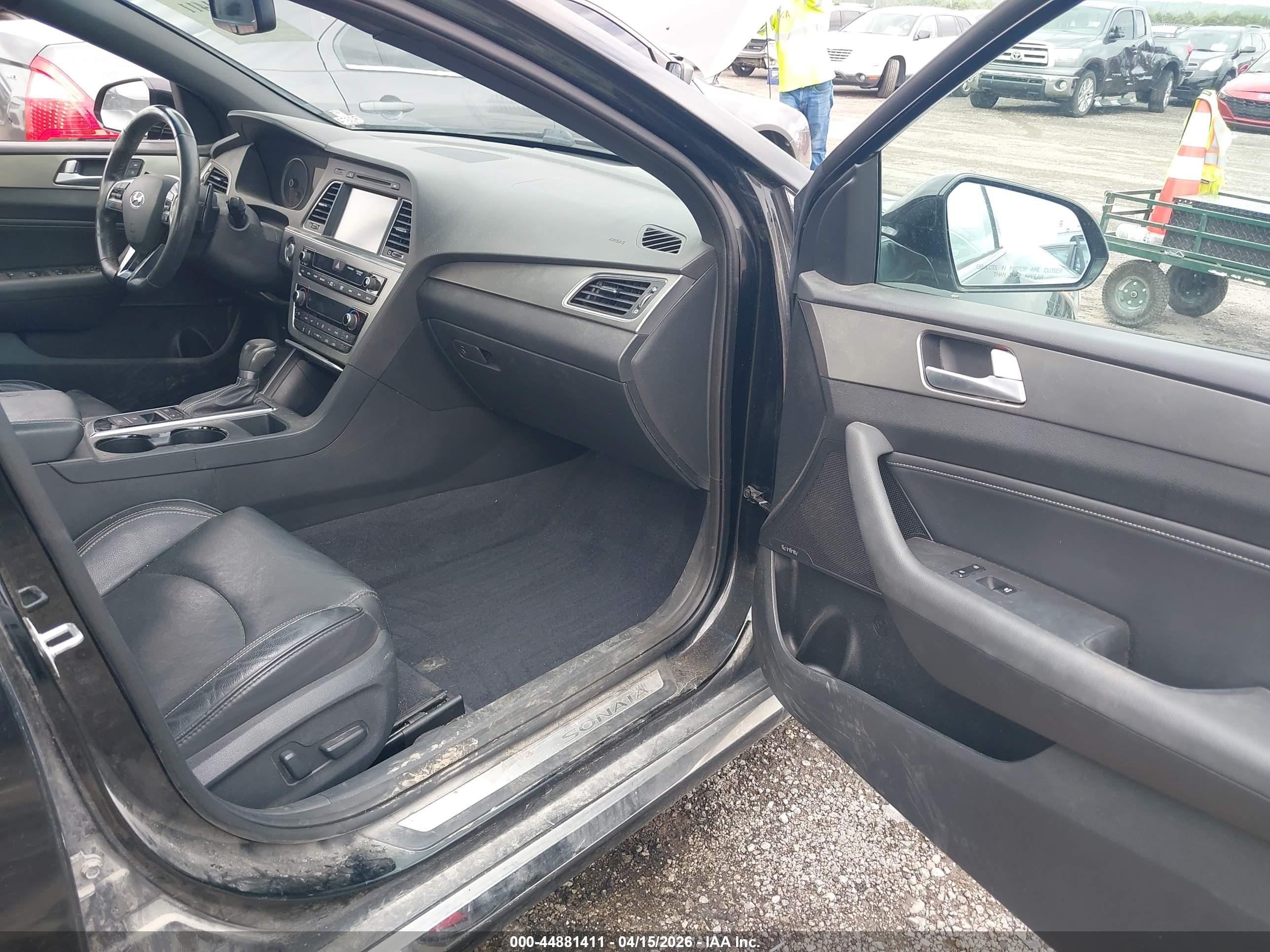 2015 Hyundai Sonata Limited 2.0t Black vin: 5NPE34AB8FH257343