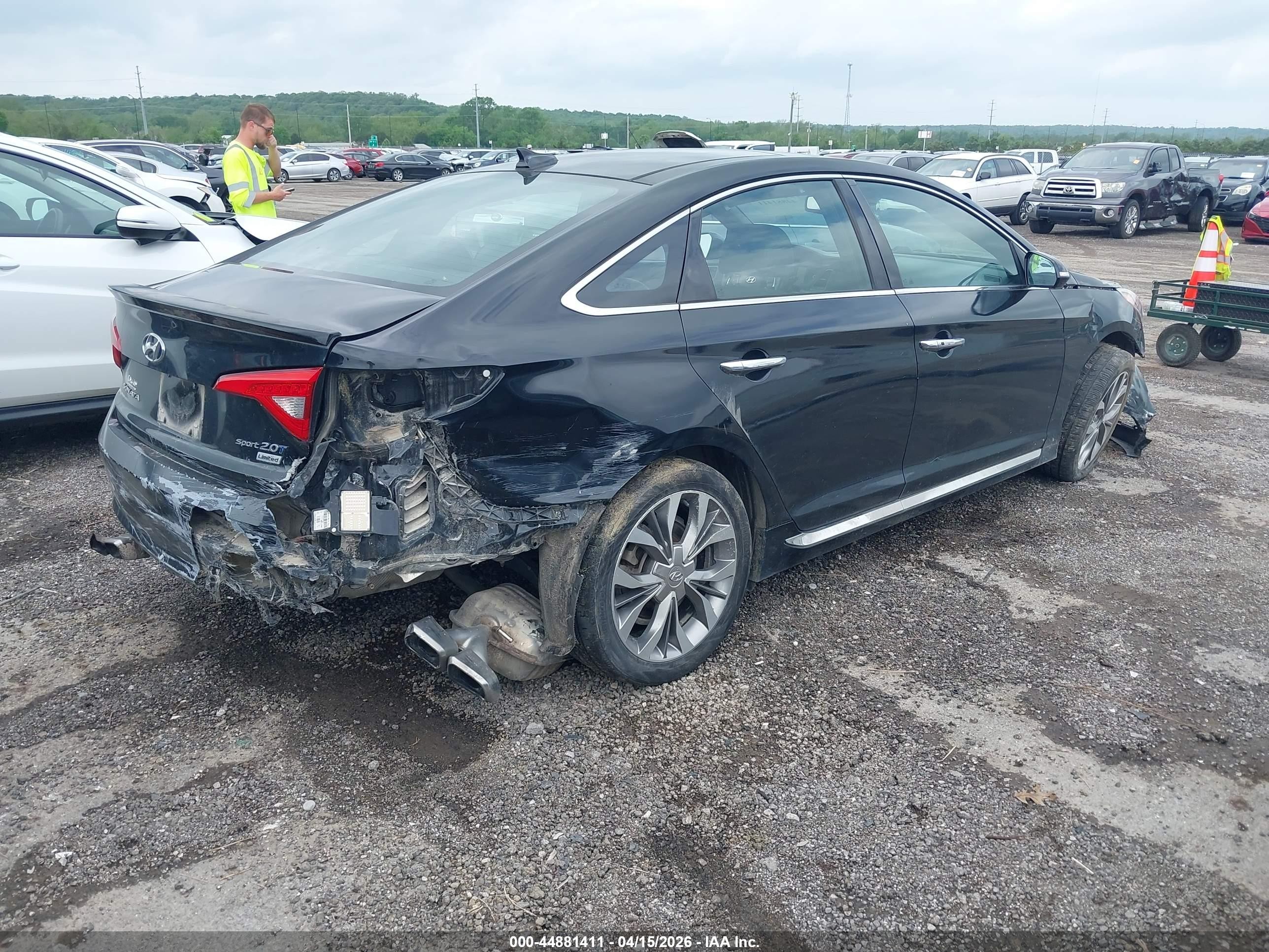 2015 Hyundai Sonata Limited 2.0t Black vin: 5NPE34AB8FH257343