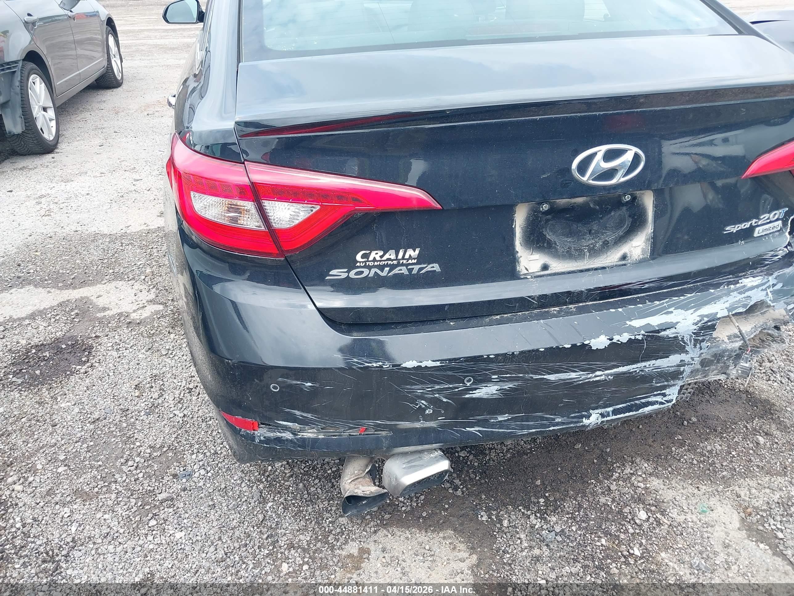 2015 Hyundai Sonata Limited 2.0t Black vin: 5NPE34AB8FH257343