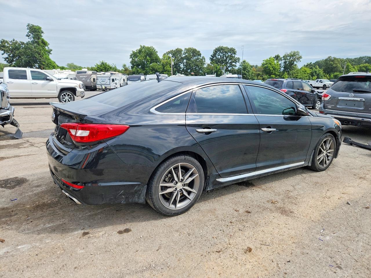 2015 Hyundai Sonata Sport 2.0t Black vin: 5NPE34AB9FH049097