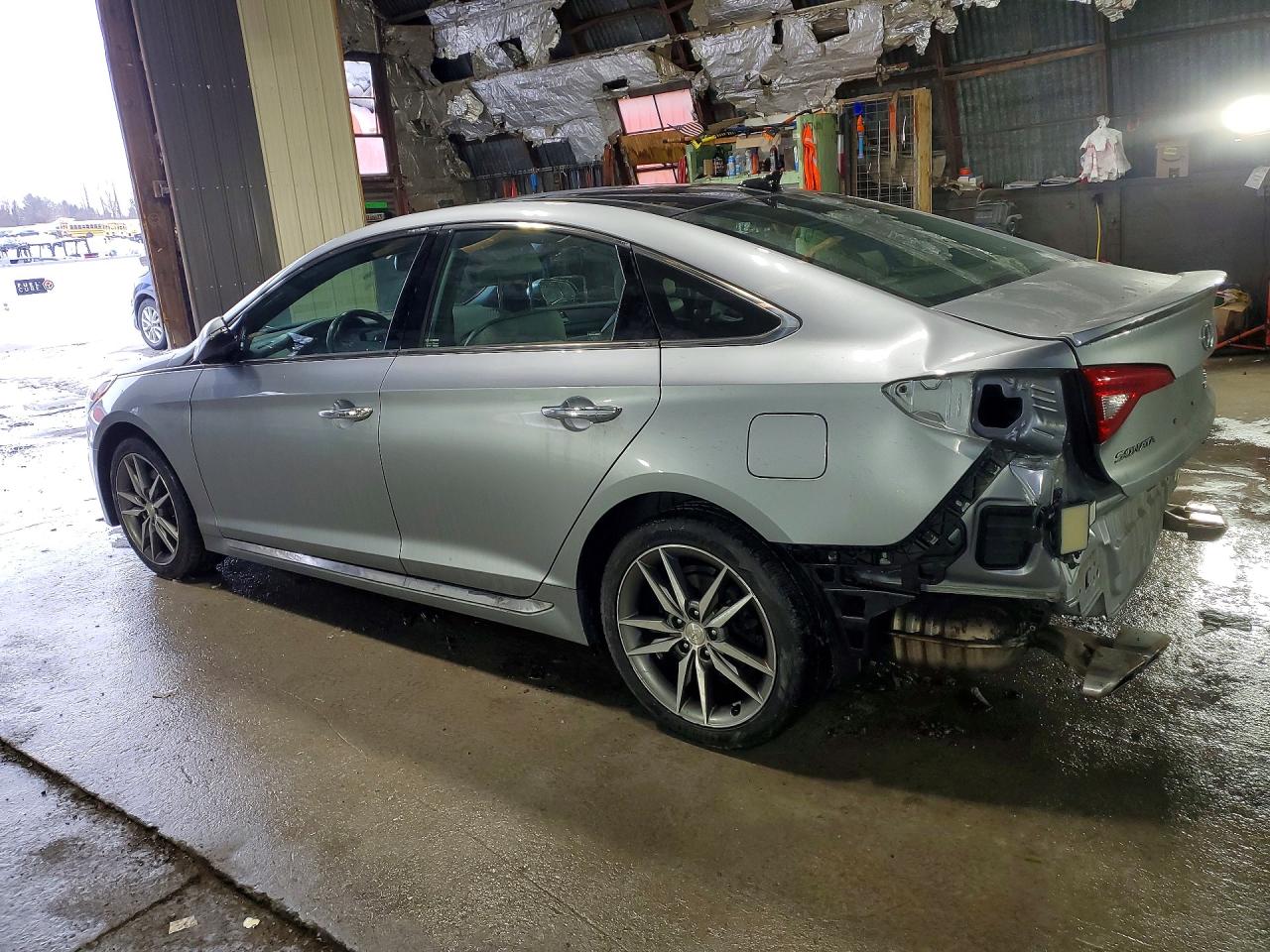 2015 Hyundai Sonata Sport 2.0t Silver vin: 5NPE34AB9FH062724