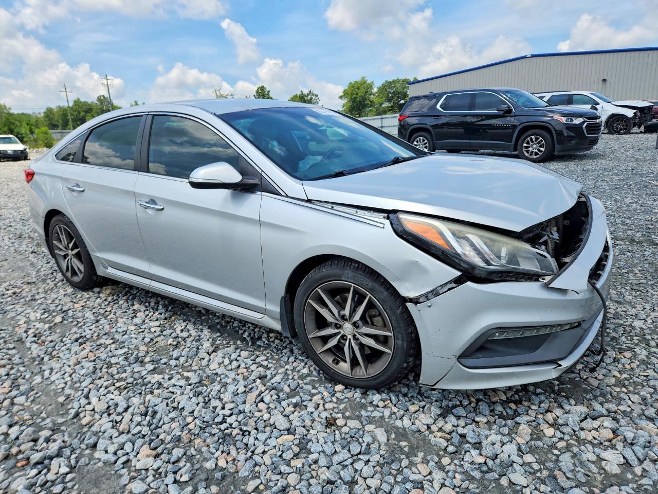 2015 Hyundai Sonata Sport 2.0t Silver vin: 5NPE34AB9FH091690