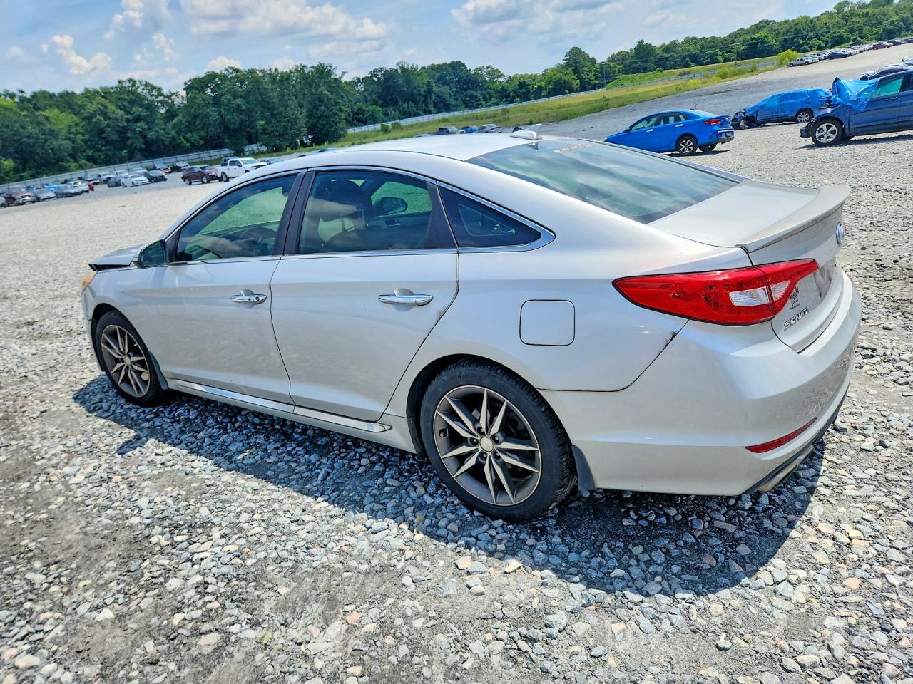 2015 Hyundai Sonata Sport 2.0t Silver vin: 5NPE34AB9FH091690