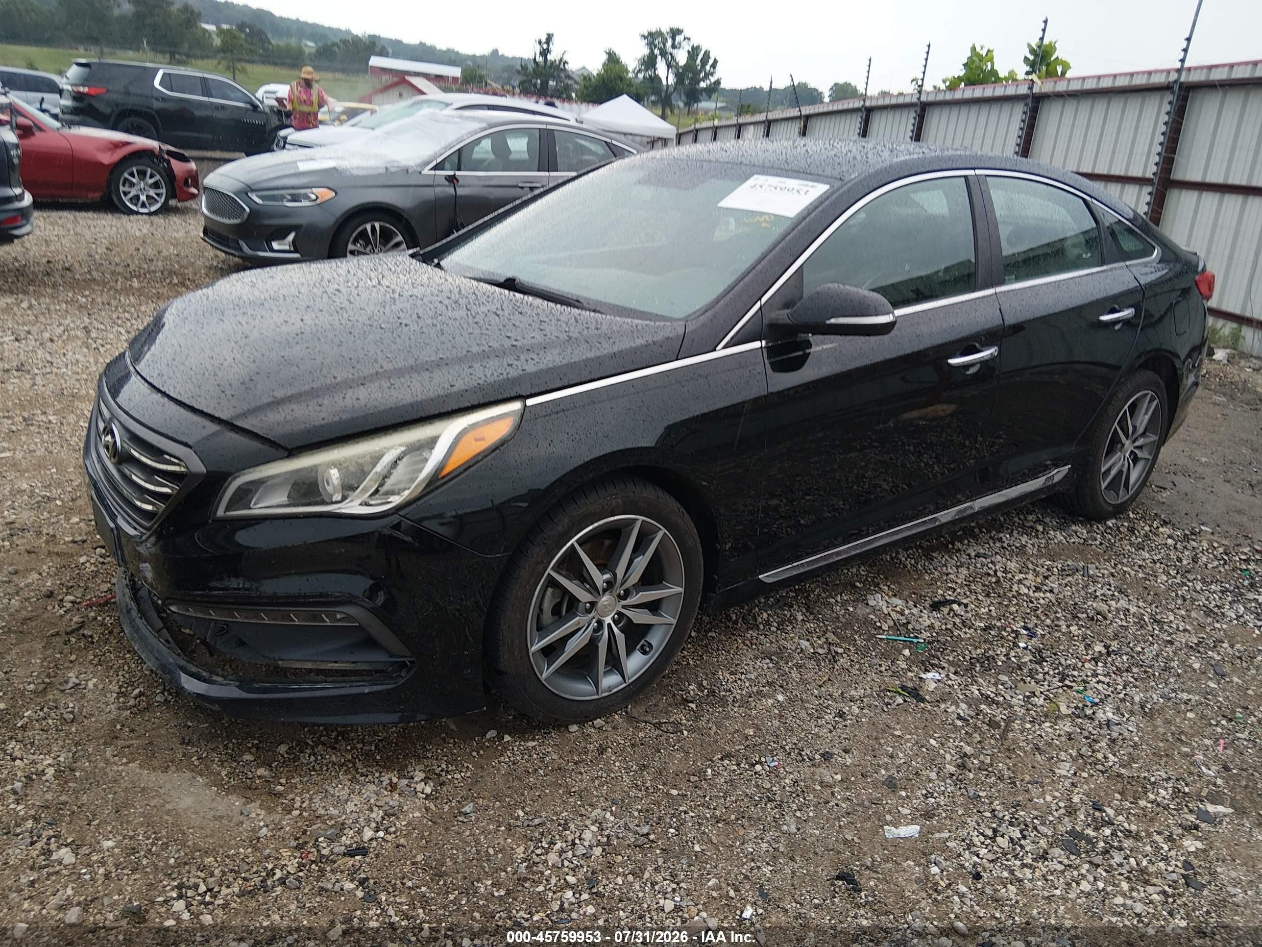 2015 Hyundai Sonata Sport 2.0t Black vin: 5NPE34AB9FH098509