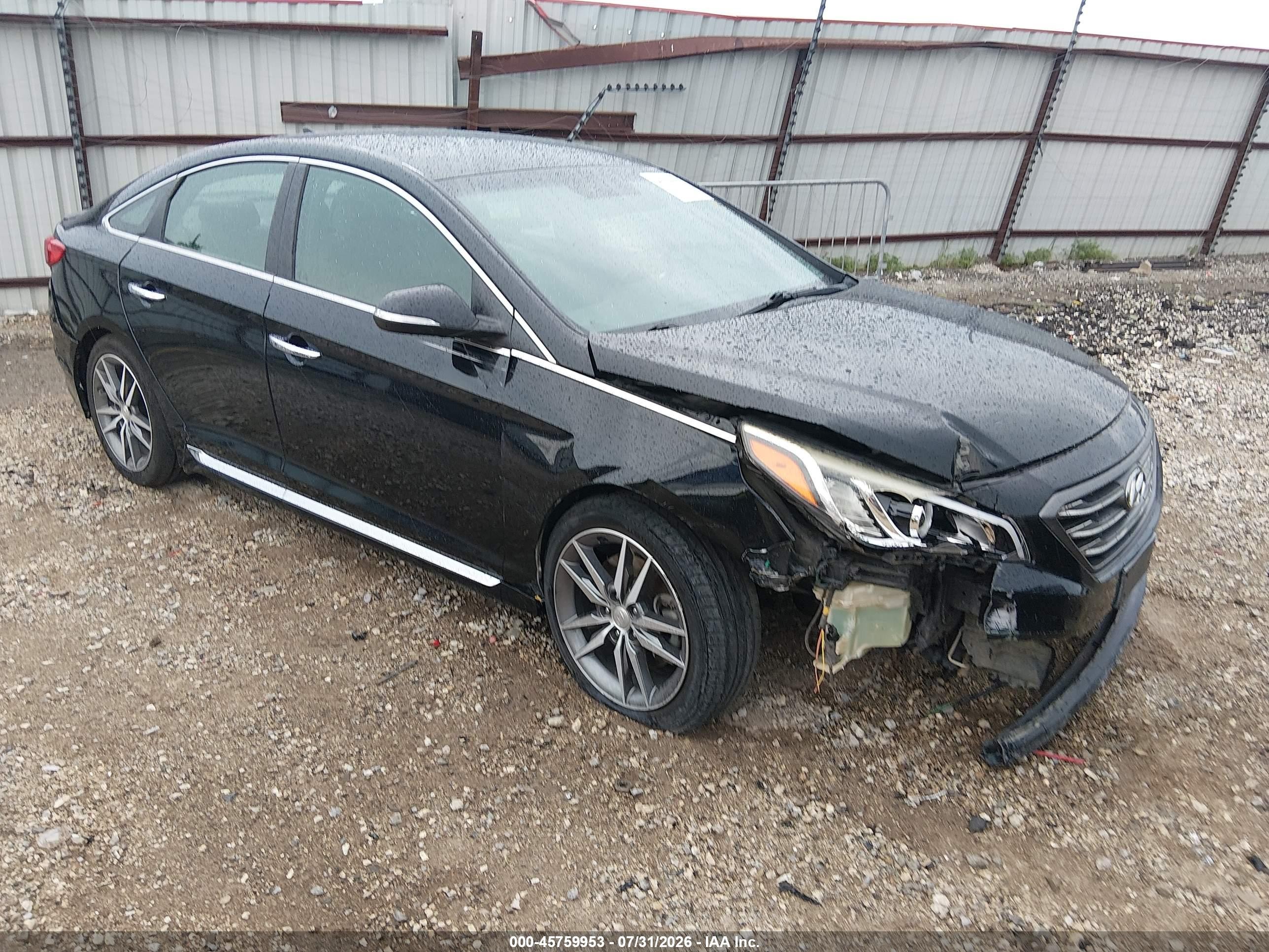 2015 Hyundai Sonata Sport 2.0t Black vin: 5NPE34AB9FH098509