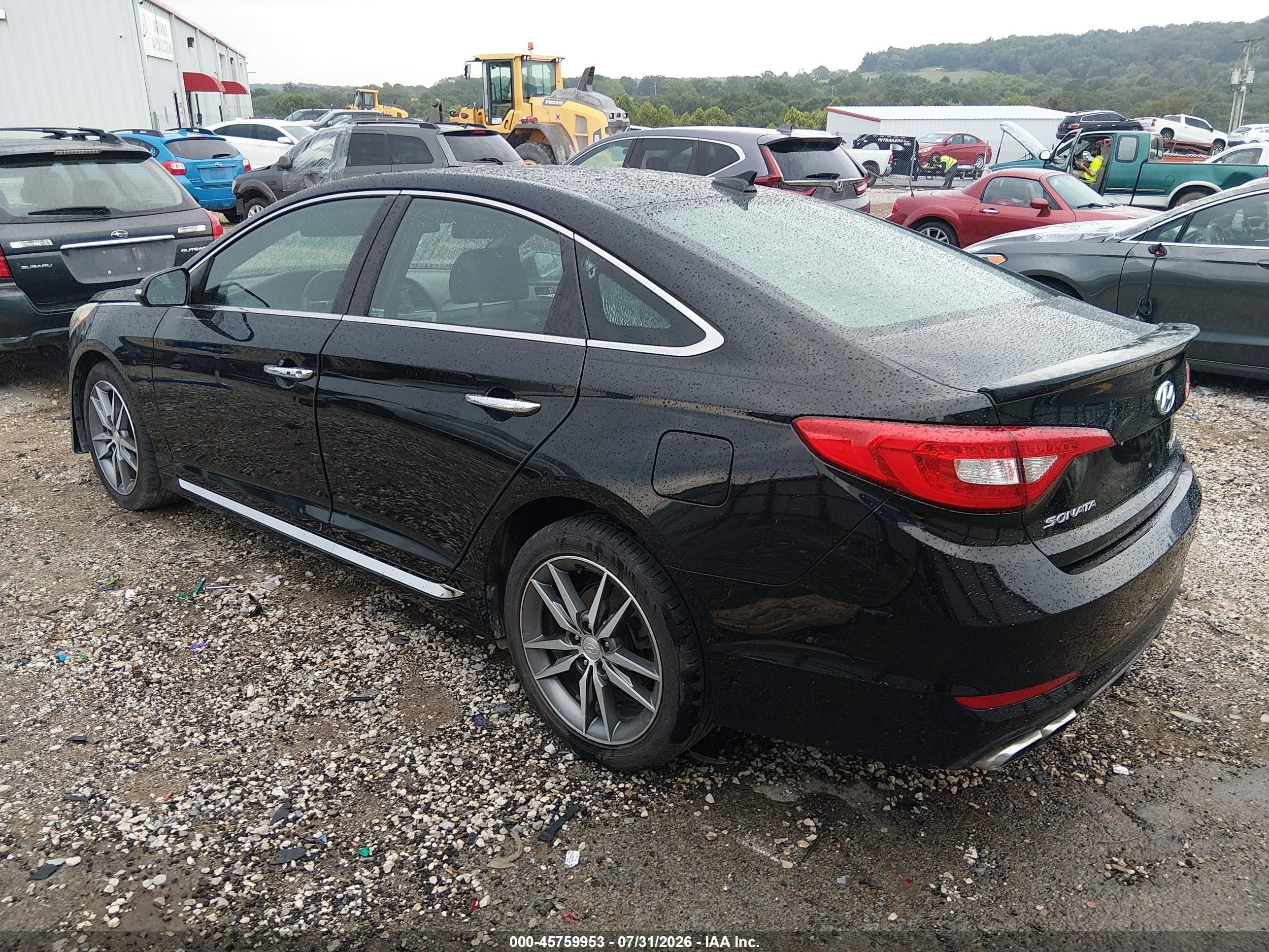 2015 Hyundai Sonata Sport 2.0t Black vin: 5NPE34AB9FH098509