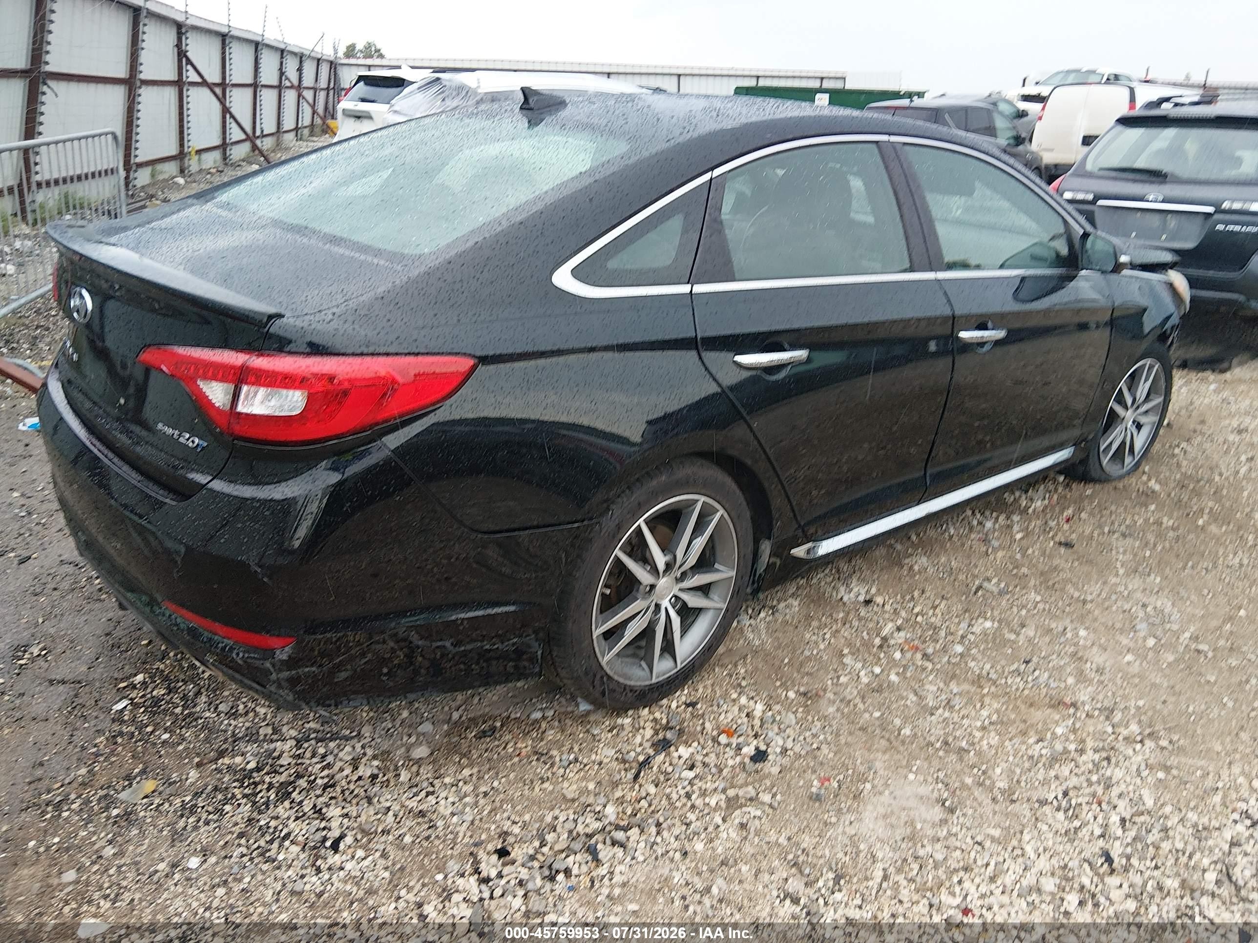 2015 Hyundai Sonata Sport 2.0t Black vin: 5NPE34AB9FH098509