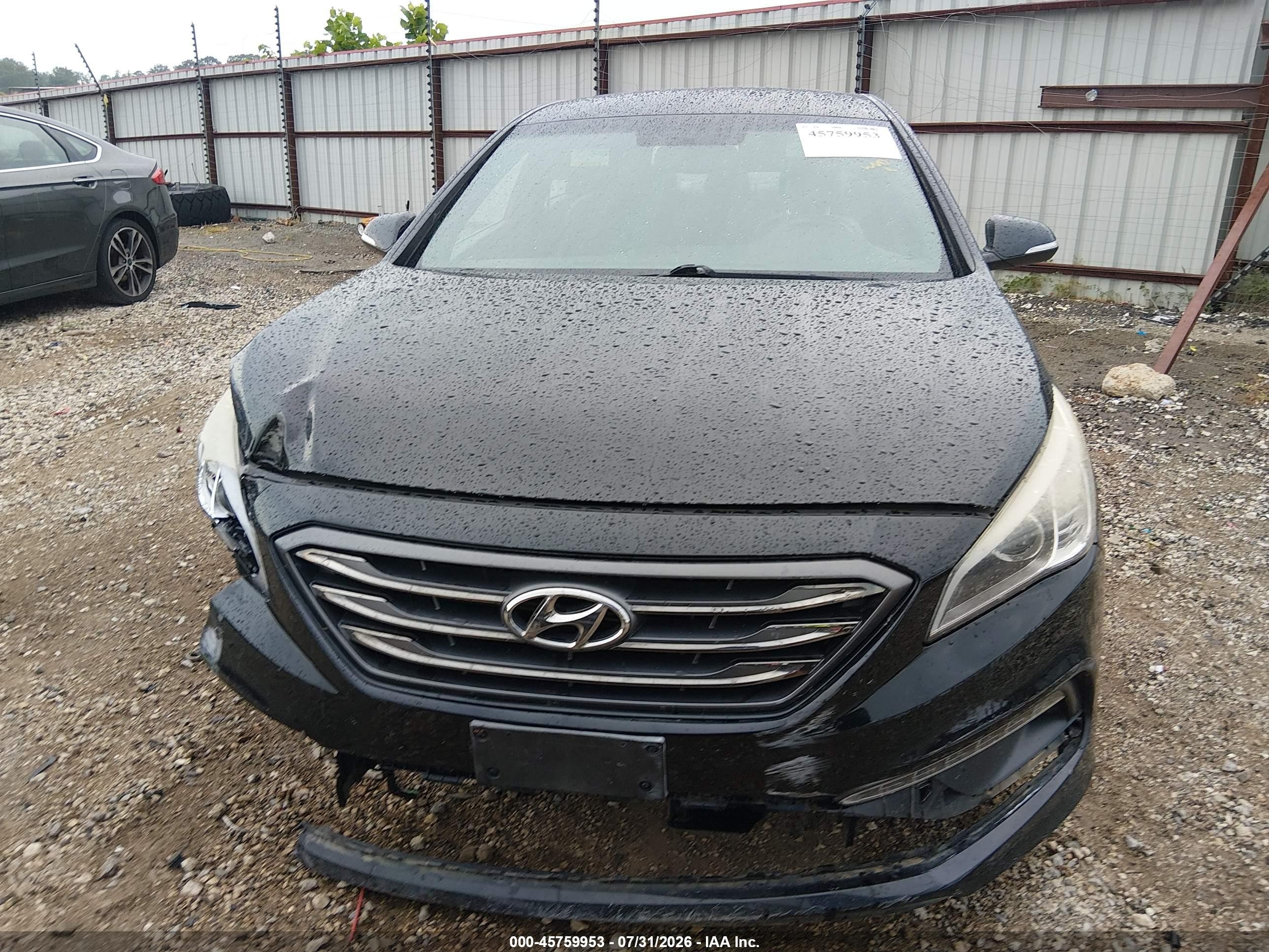 2015 Hyundai Sonata Sport 2.0t Black vin: 5NPE34AB9FH098509