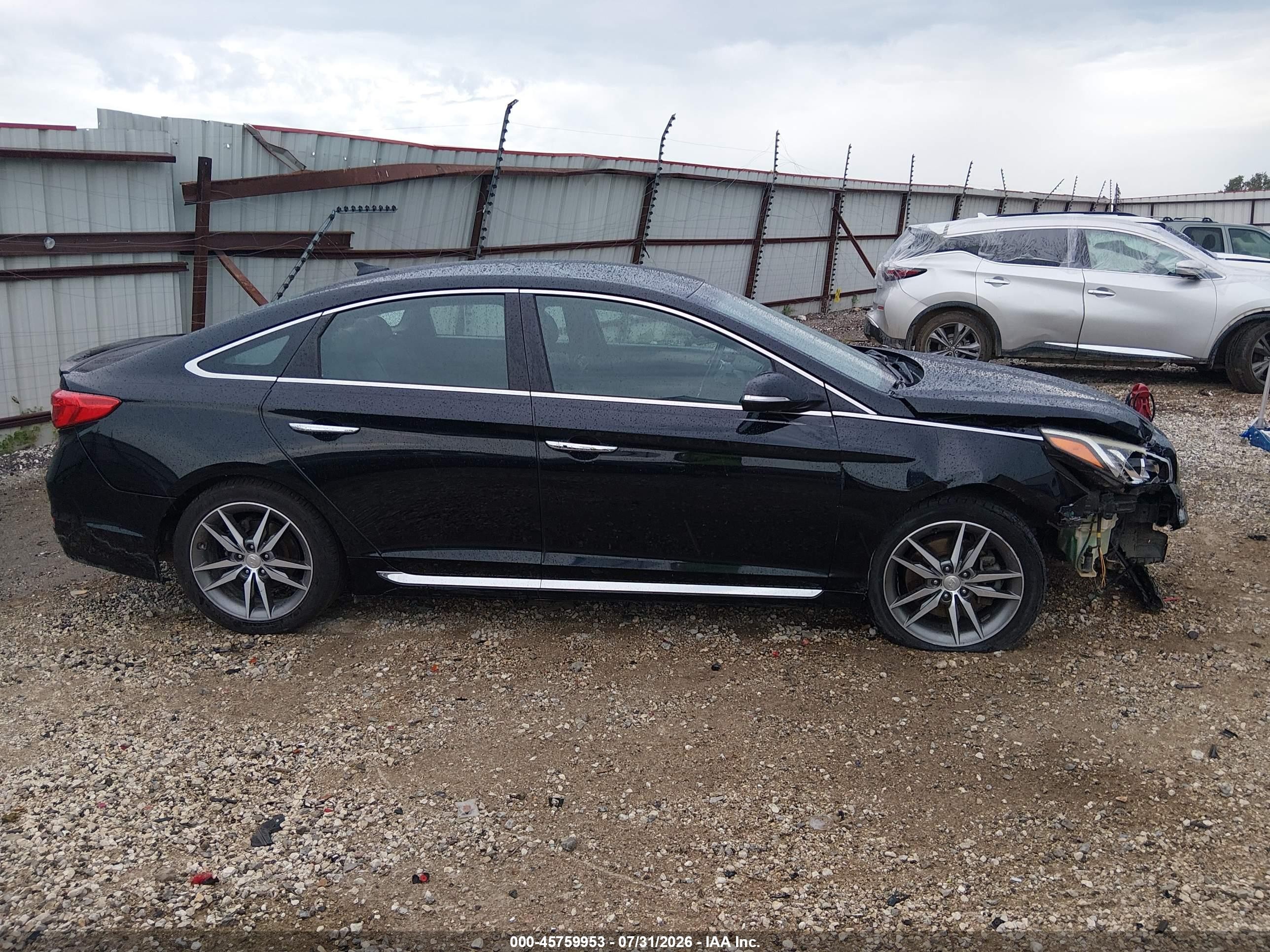 2015 Hyundai Sonata Sport 2.0t Black vin: 5NPE34AB9FH098509