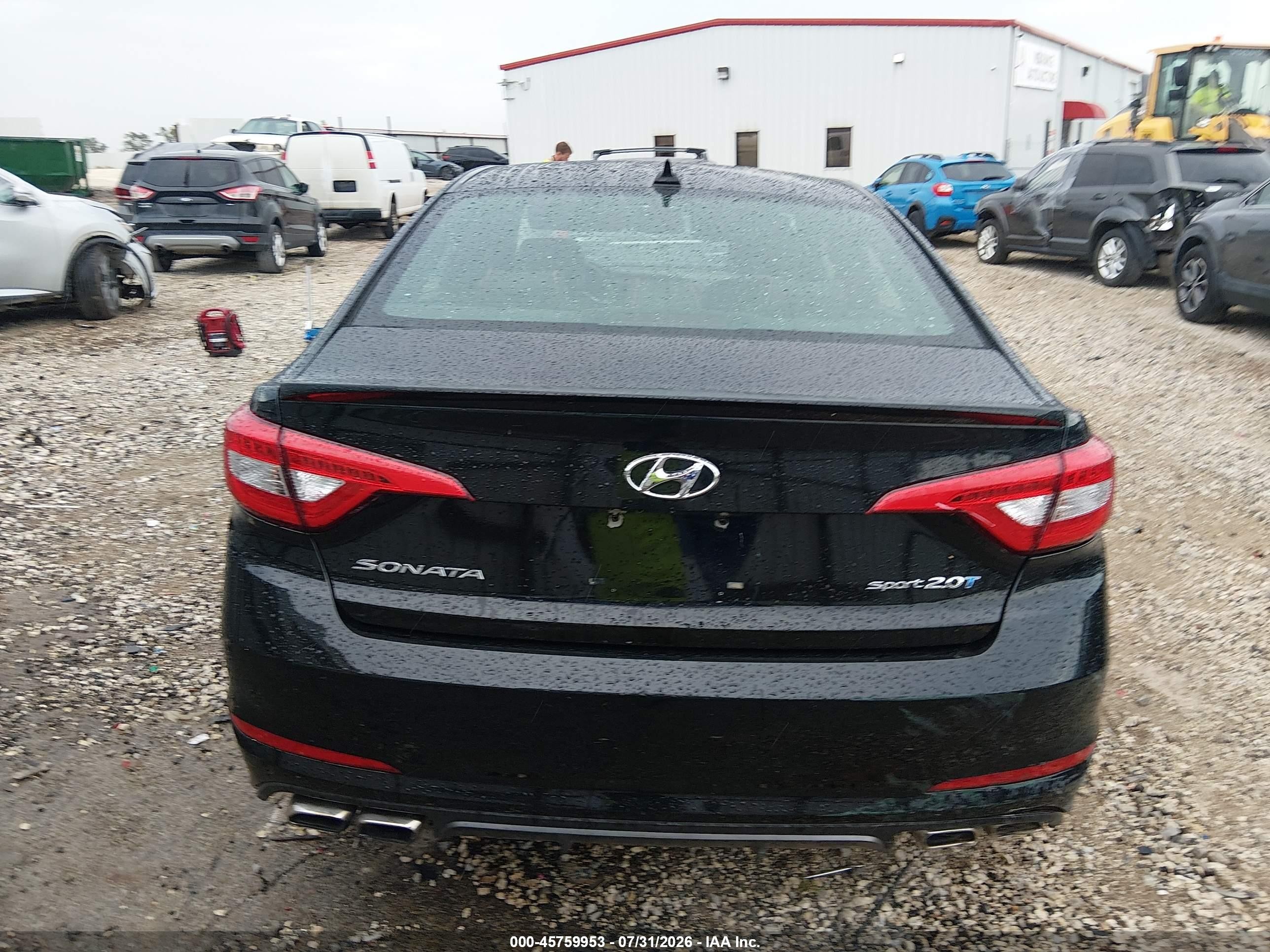 2015 Hyundai Sonata Sport 2.0t Black vin: 5NPE34AB9FH098509