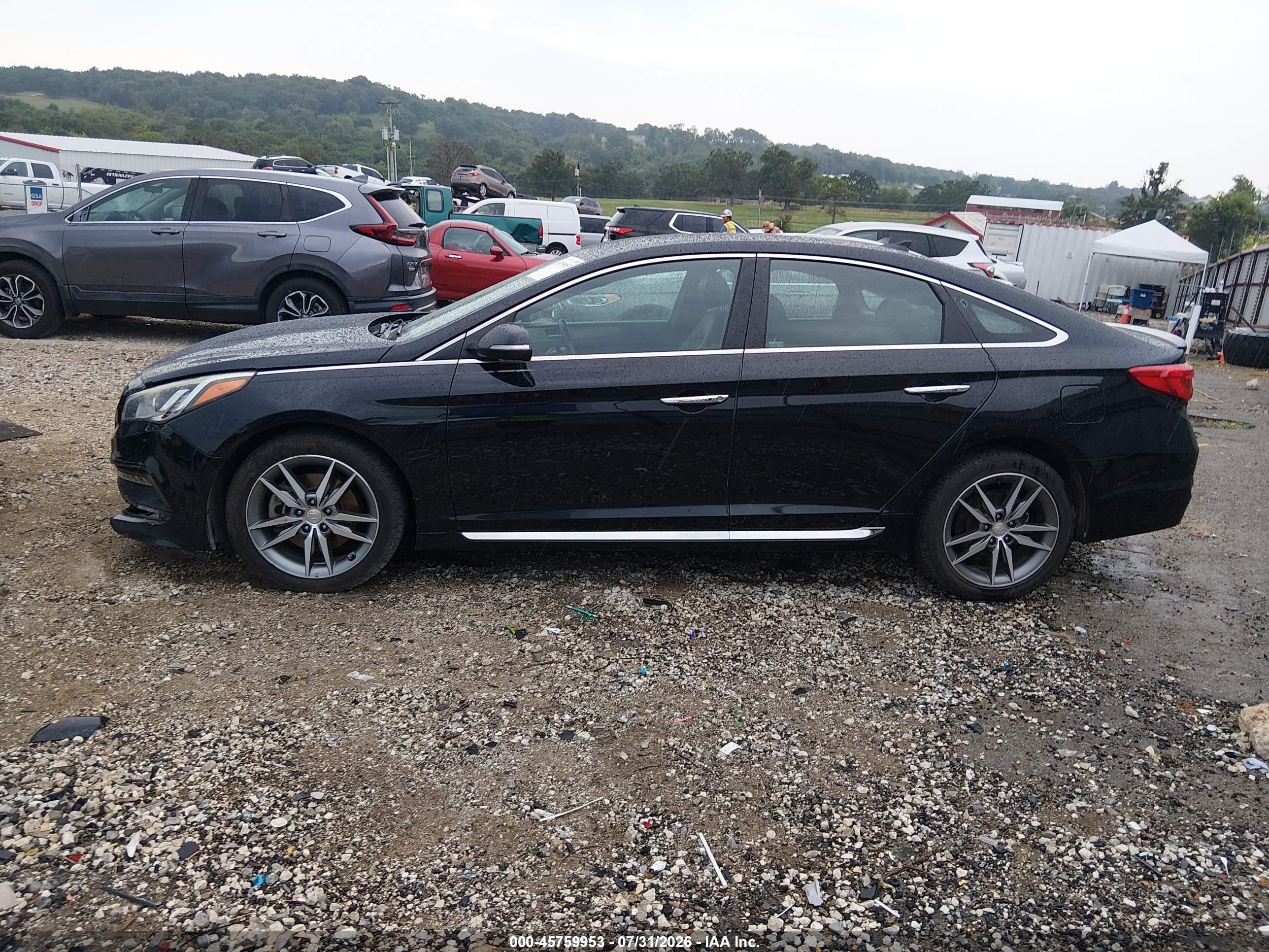2015 Hyundai Sonata Sport 2.0t Black vin: 5NPE34AB9FH098509