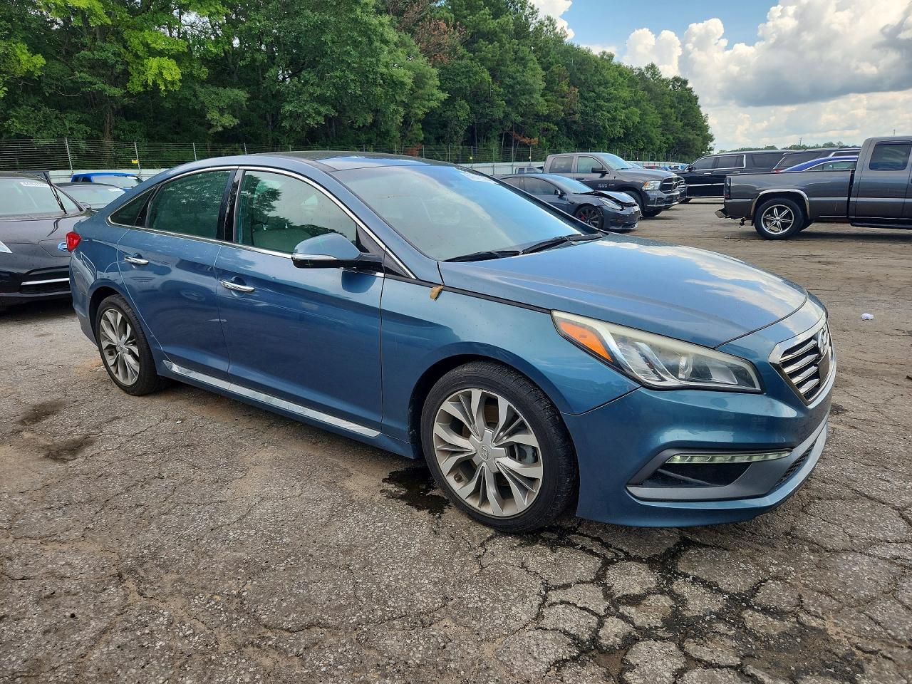 2015 Hyundai Sonata Limited 2.0t Blue vin: 5NPE34AB9FH145571