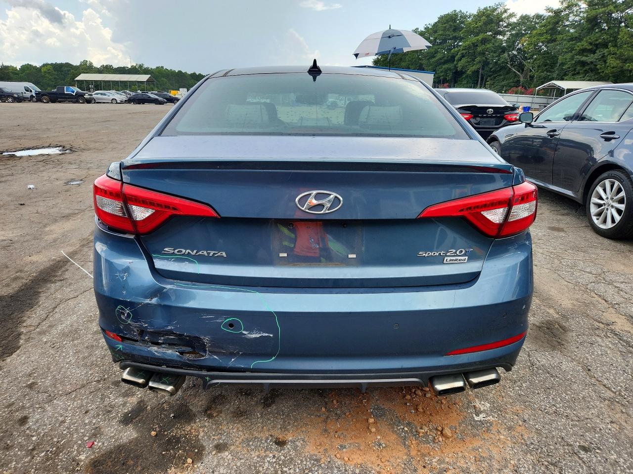 2015 Hyundai Sonata Limited 2.0t Blue vin: 5NPE34AB9FH145571