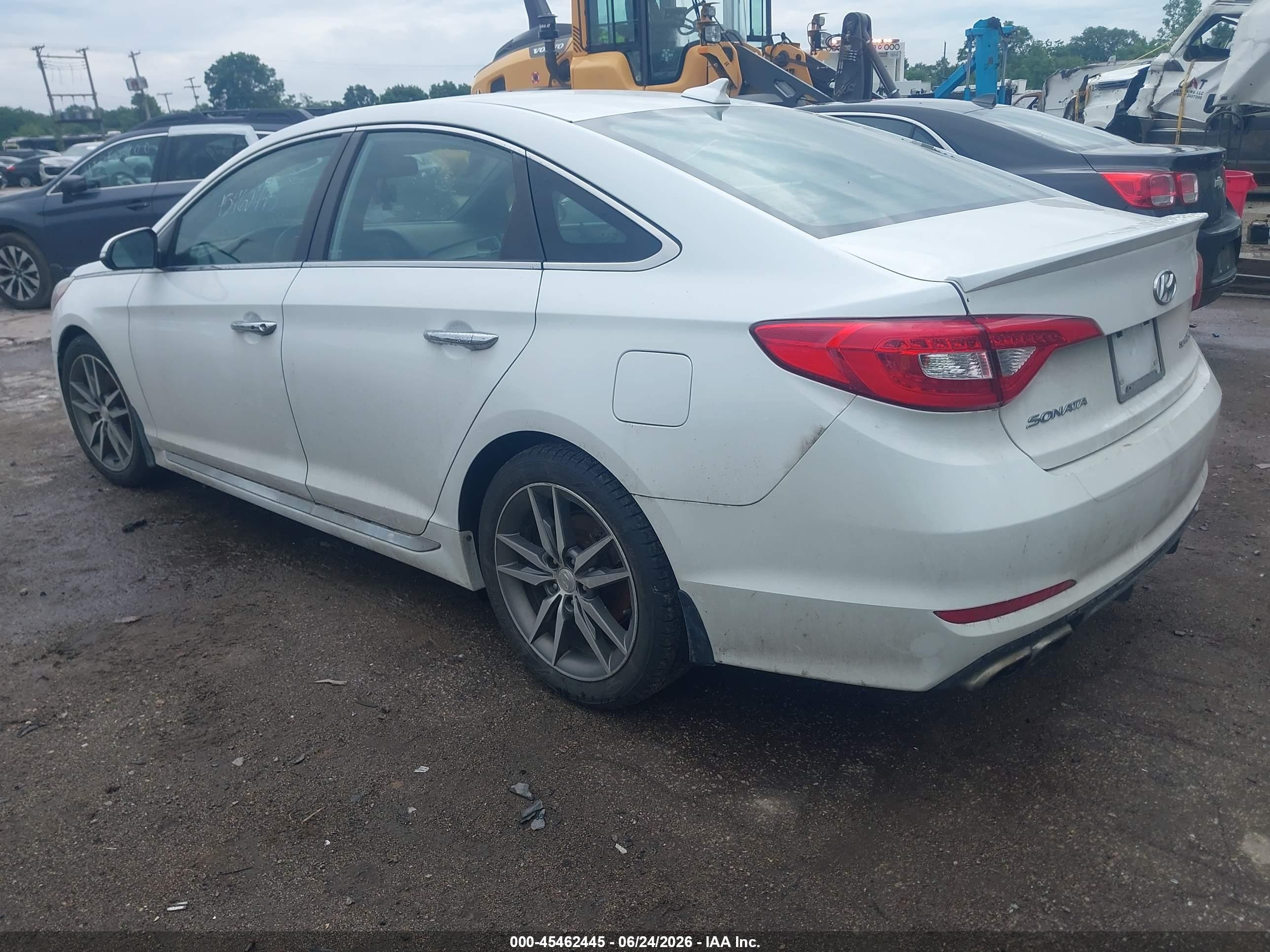 2015 Hyundai Sonata Sport 2.0t White vin: 5NPE34AB9FH160121