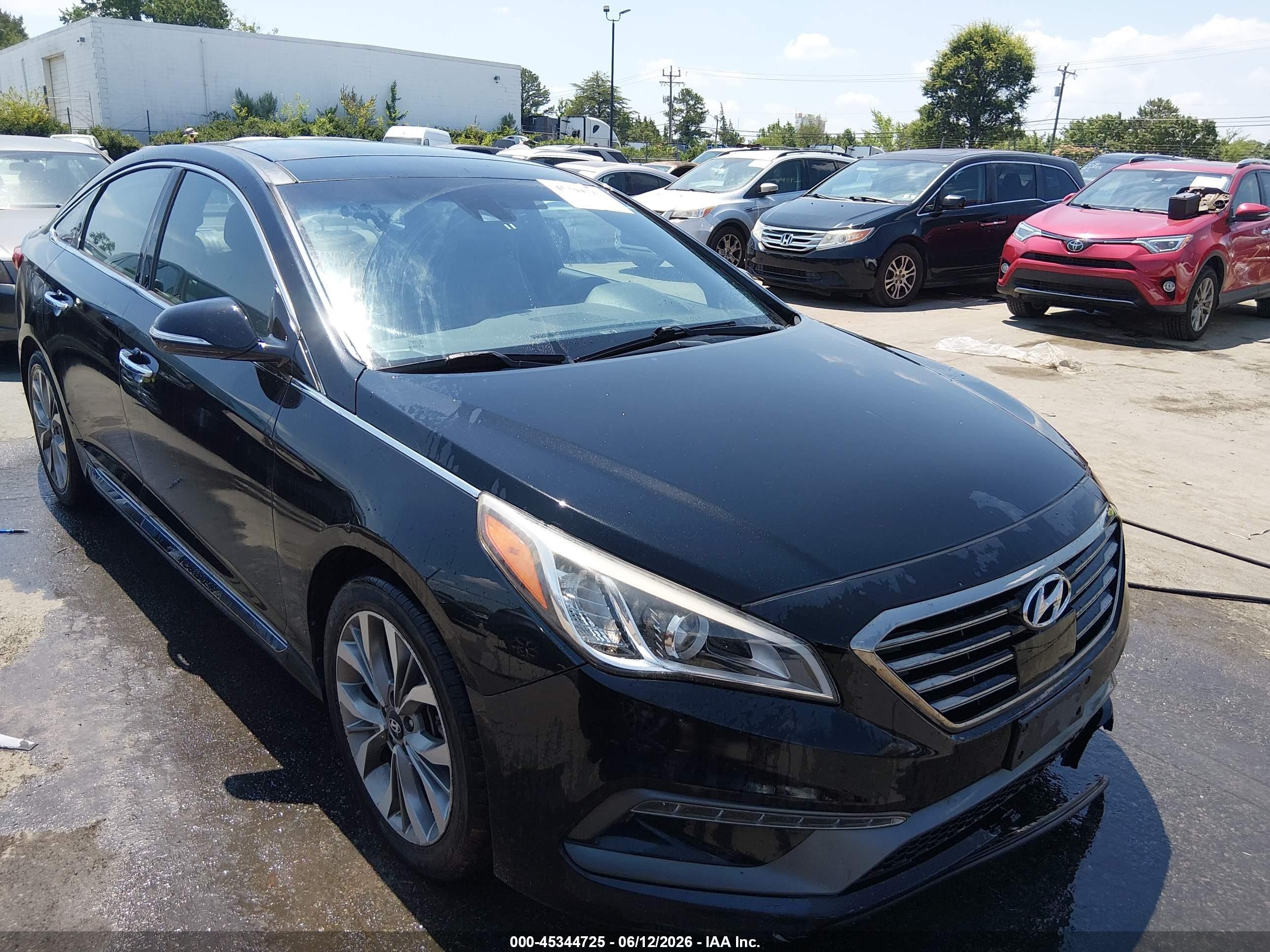 2015 Hyundai Sonata Limited 2.0t Черный vin: 5NPE34AB9FH160751