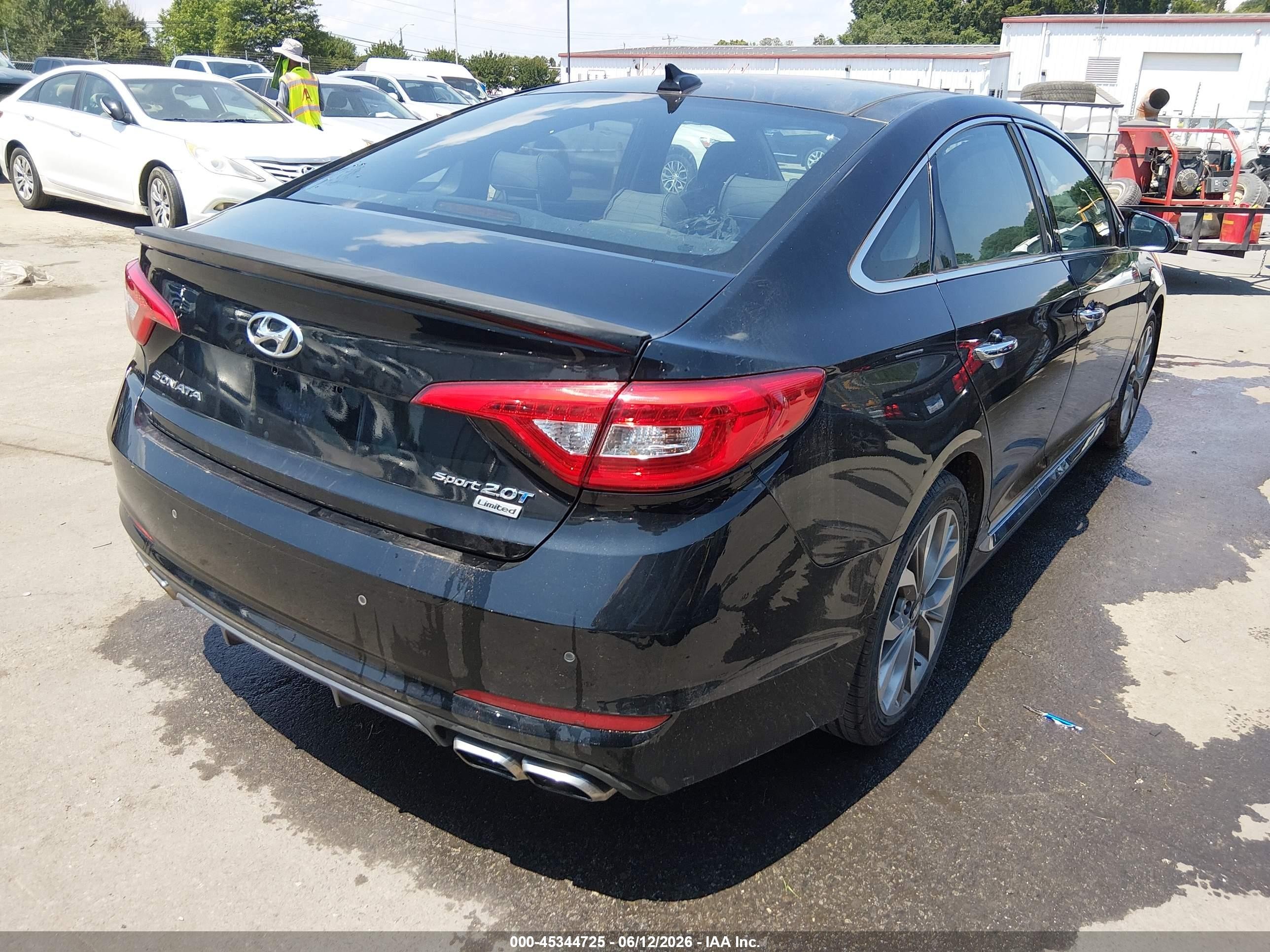 2015 Hyundai Sonata Limited 2.0t Black vin: 5NPE34AB9FH160751