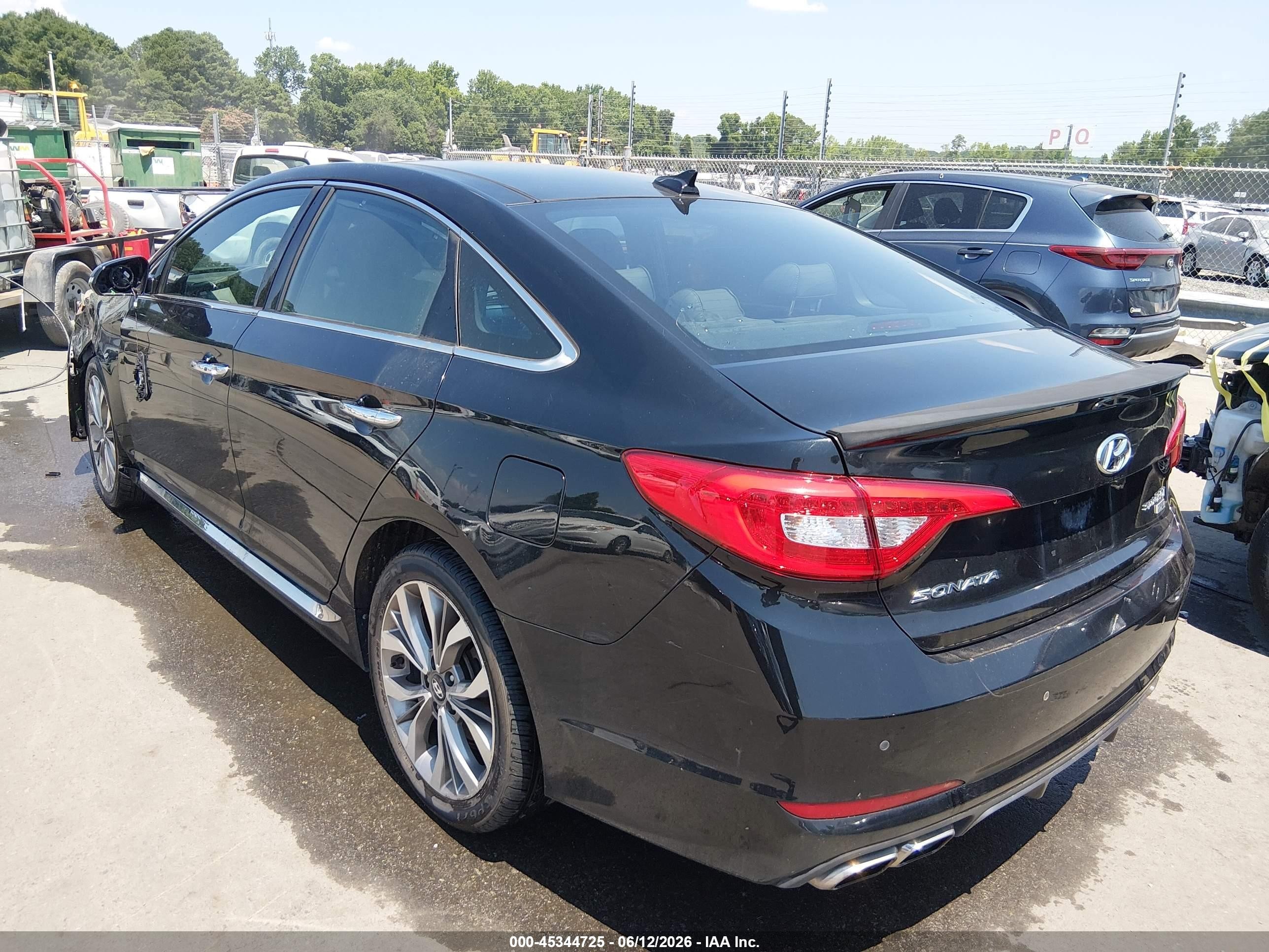 2015 Hyundai Sonata Limited 2.0t Black vin: 5NPE34AB9FH160751