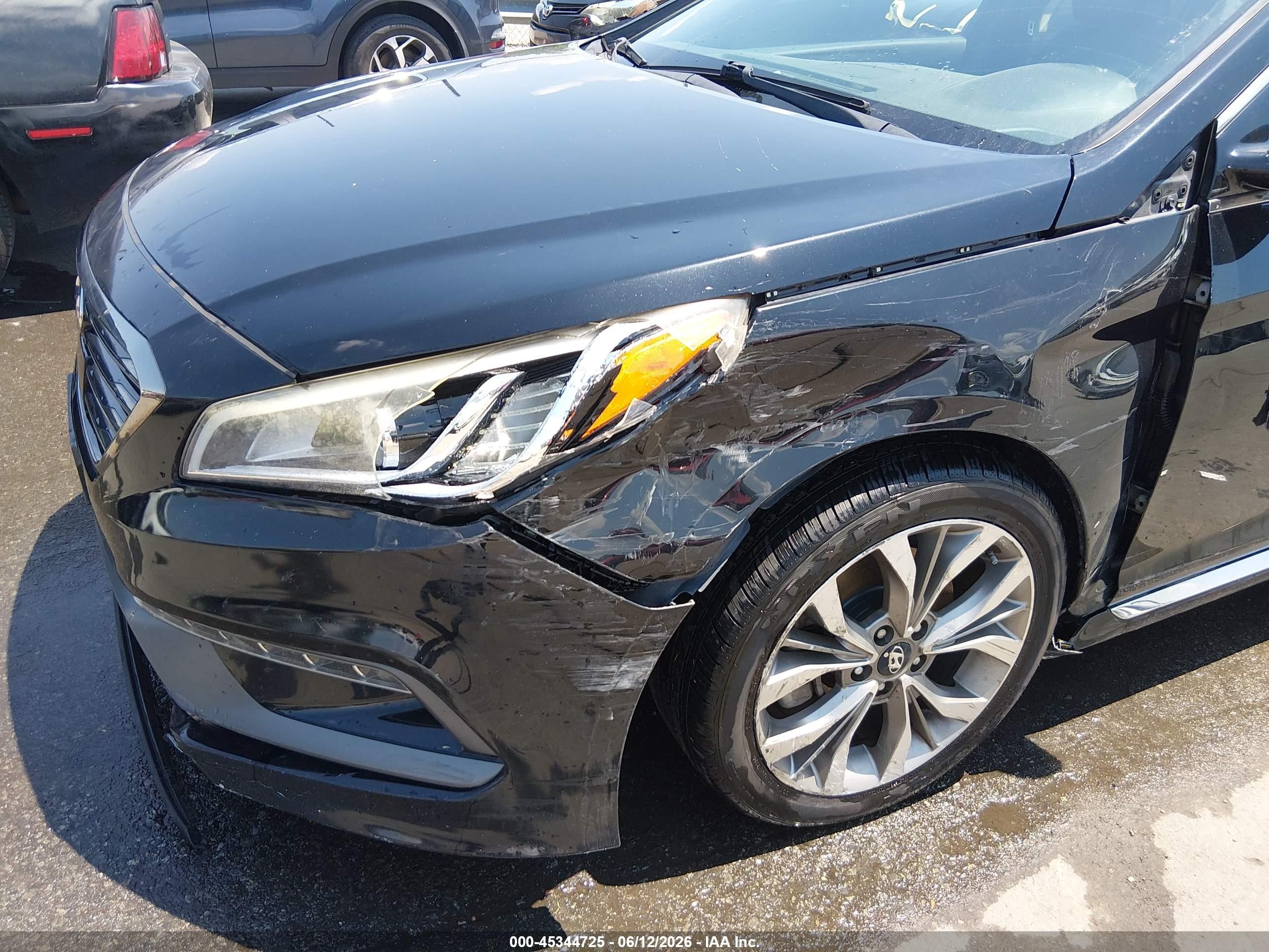 2015 Hyundai Sonata Limited 2.0t Black vin: 5NPE34AB9FH160751