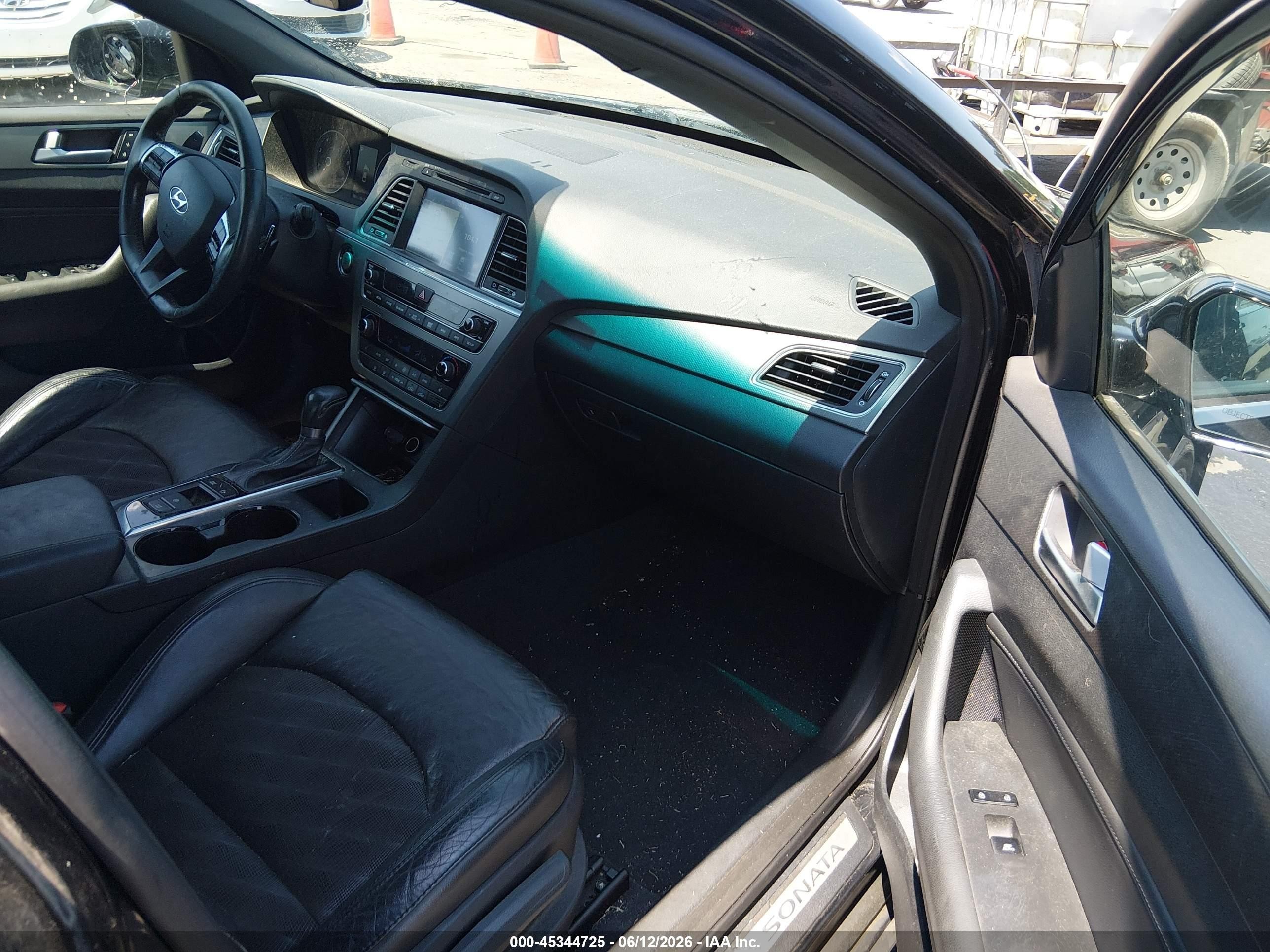 2015 Hyundai Sonata Limited 2.0t Black vin: 5NPE34AB9FH160751