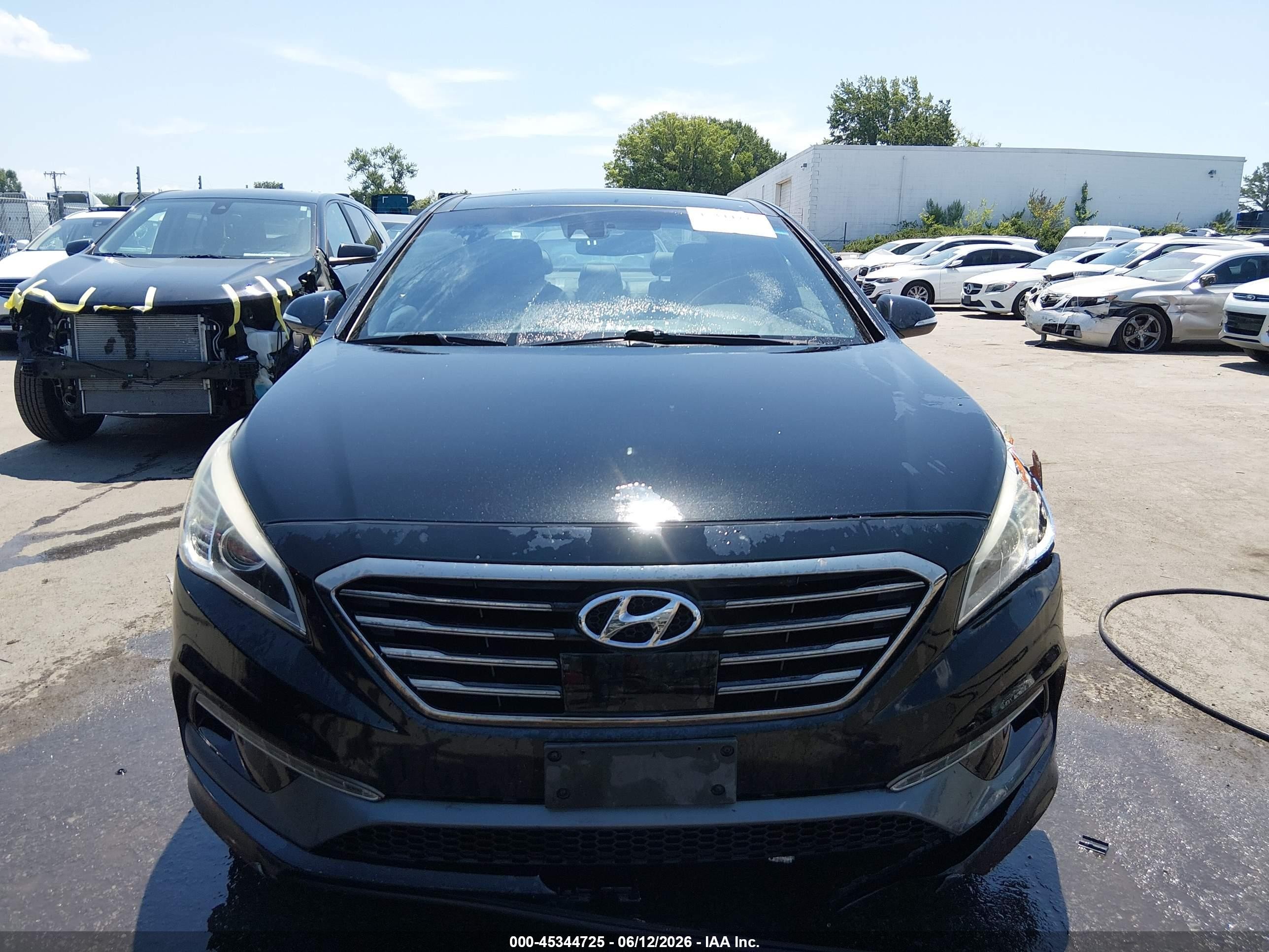 2015 Hyundai Sonata Limited 2.0t Black vin: 5NPE34AB9FH160751