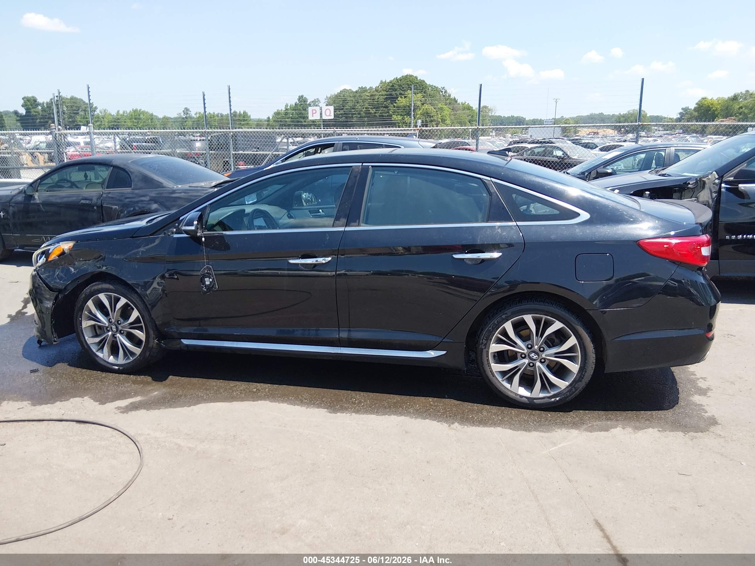 2015 Hyundai Sonata Limited 2.0t Black vin: 5NPE34AB9FH160751