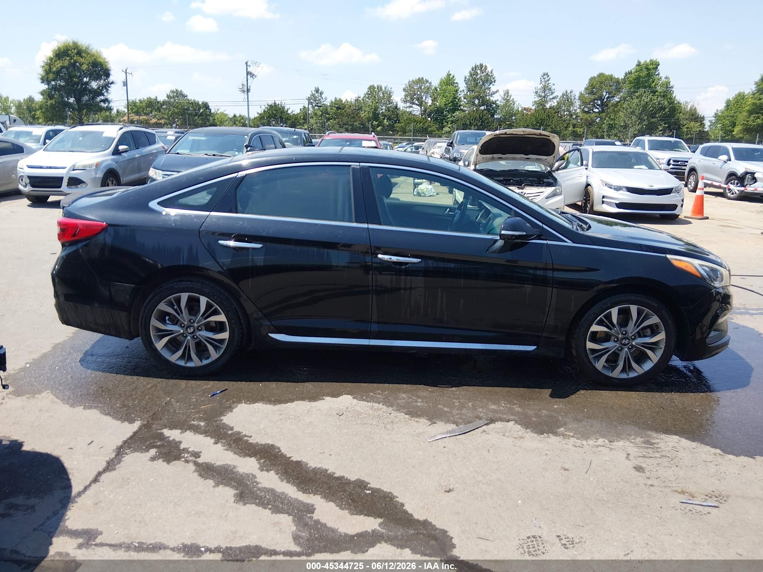 2015 Hyundai Sonata Limited 2.0t Black vin: 5NPE34AB9FH160751
