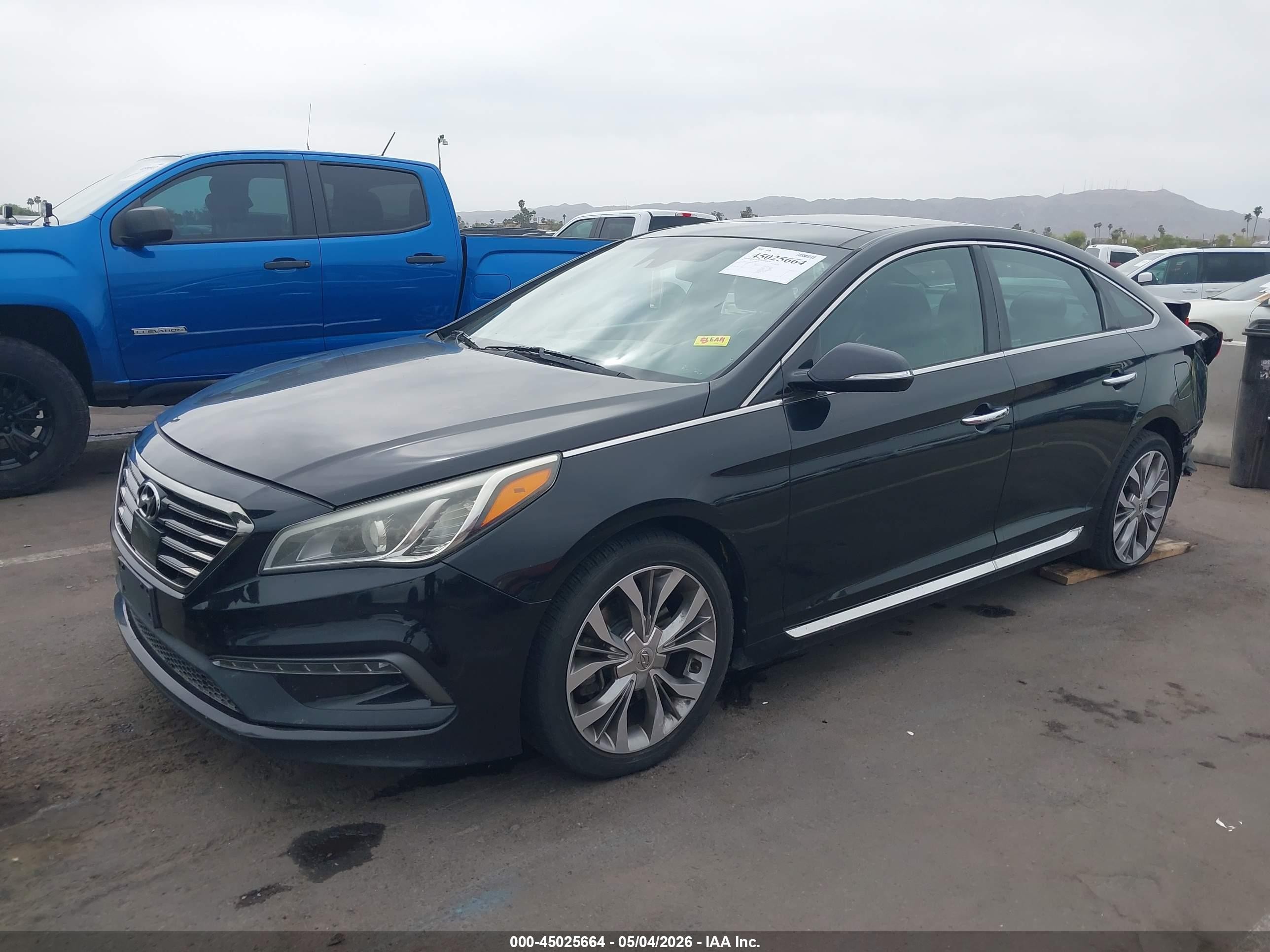 2015 Hyundai Sonata Limited 2.0t Black vin: 5NPE34AB9FH172799