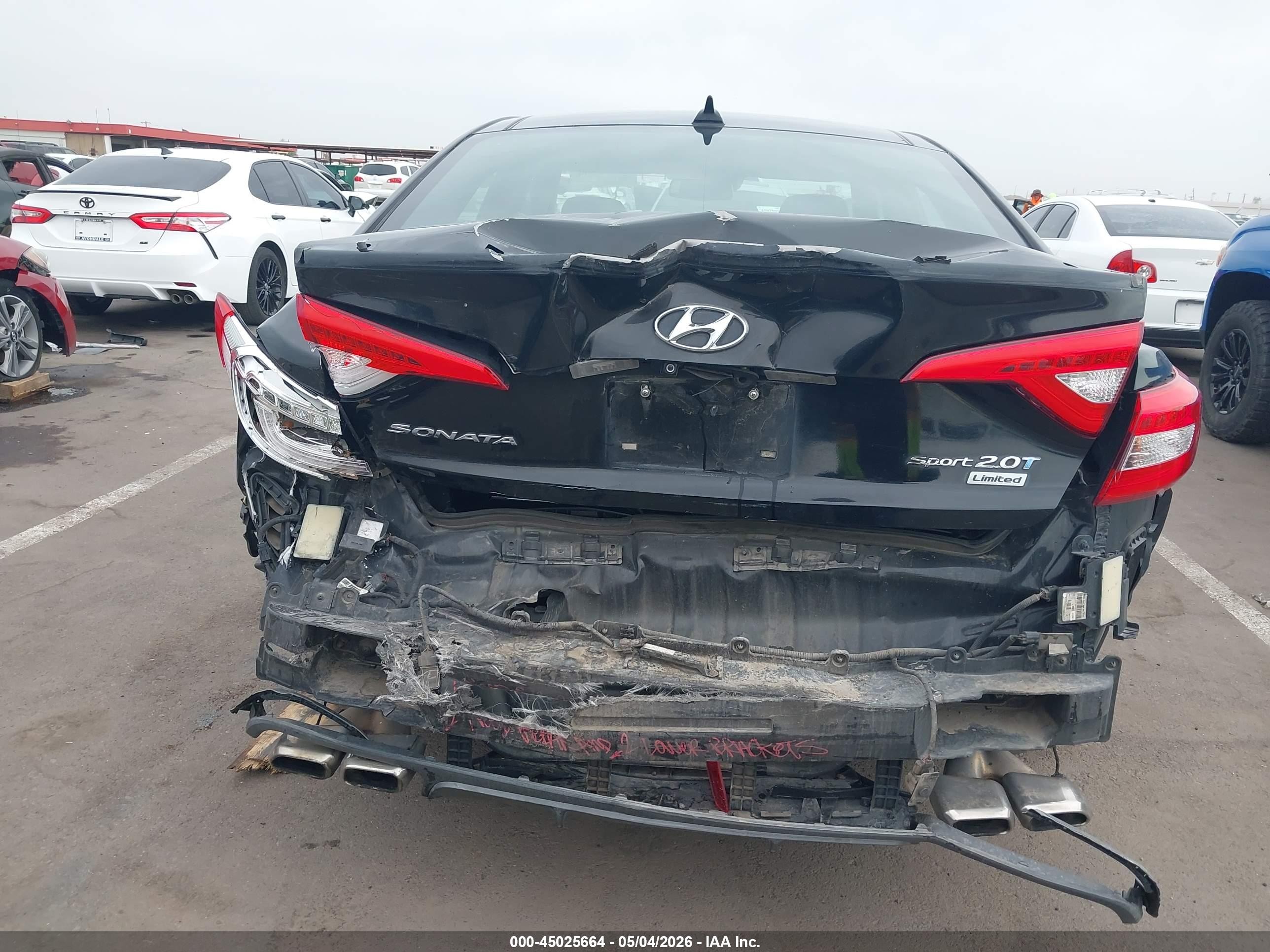 2015 Hyundai Sonata Limited 2.0t Black vin: 5NPE34AB9FH172799