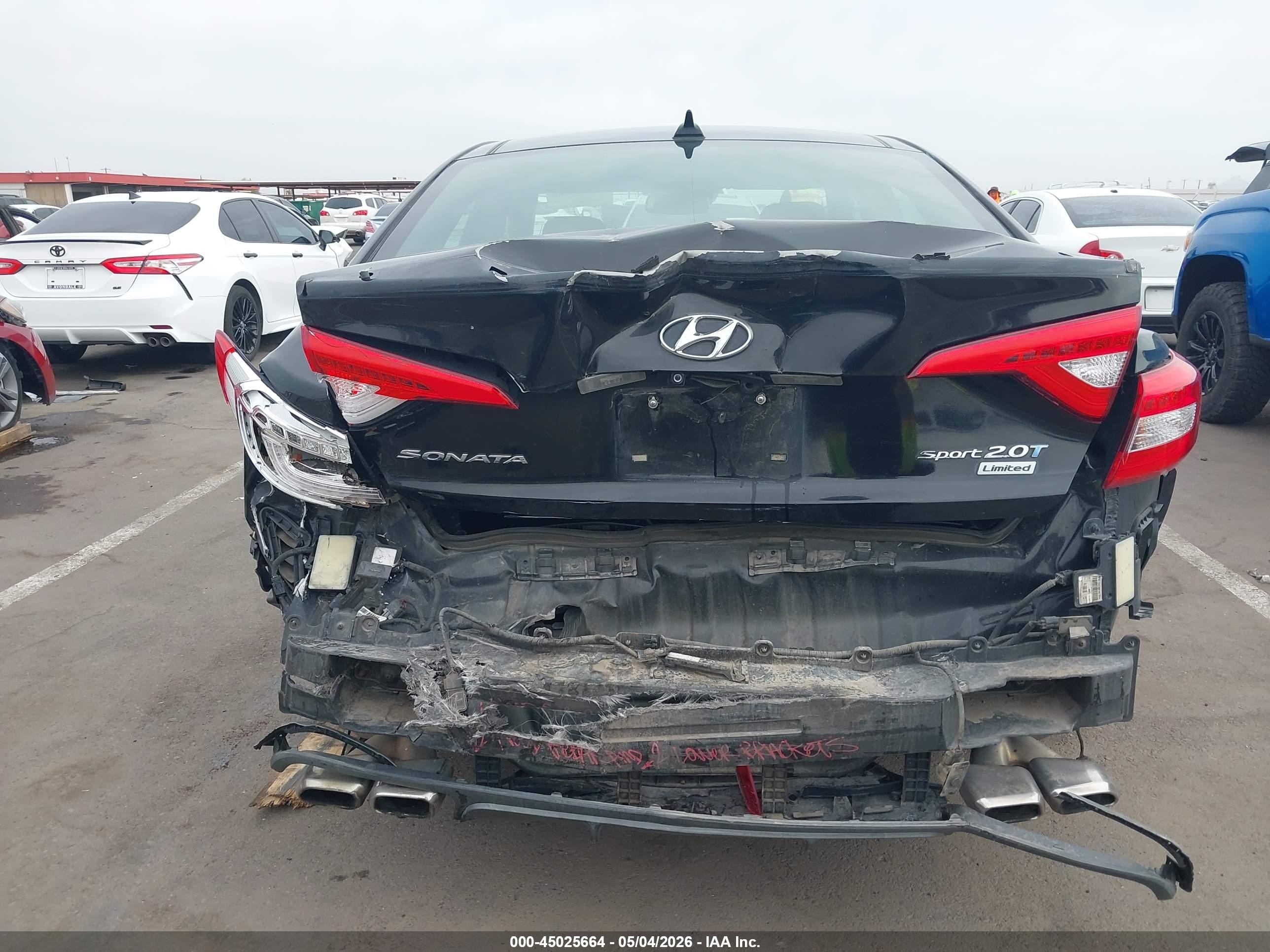 2015 Hyundai Sonata Limited 2.0t Black vin: 5NPE34AB9FH172799