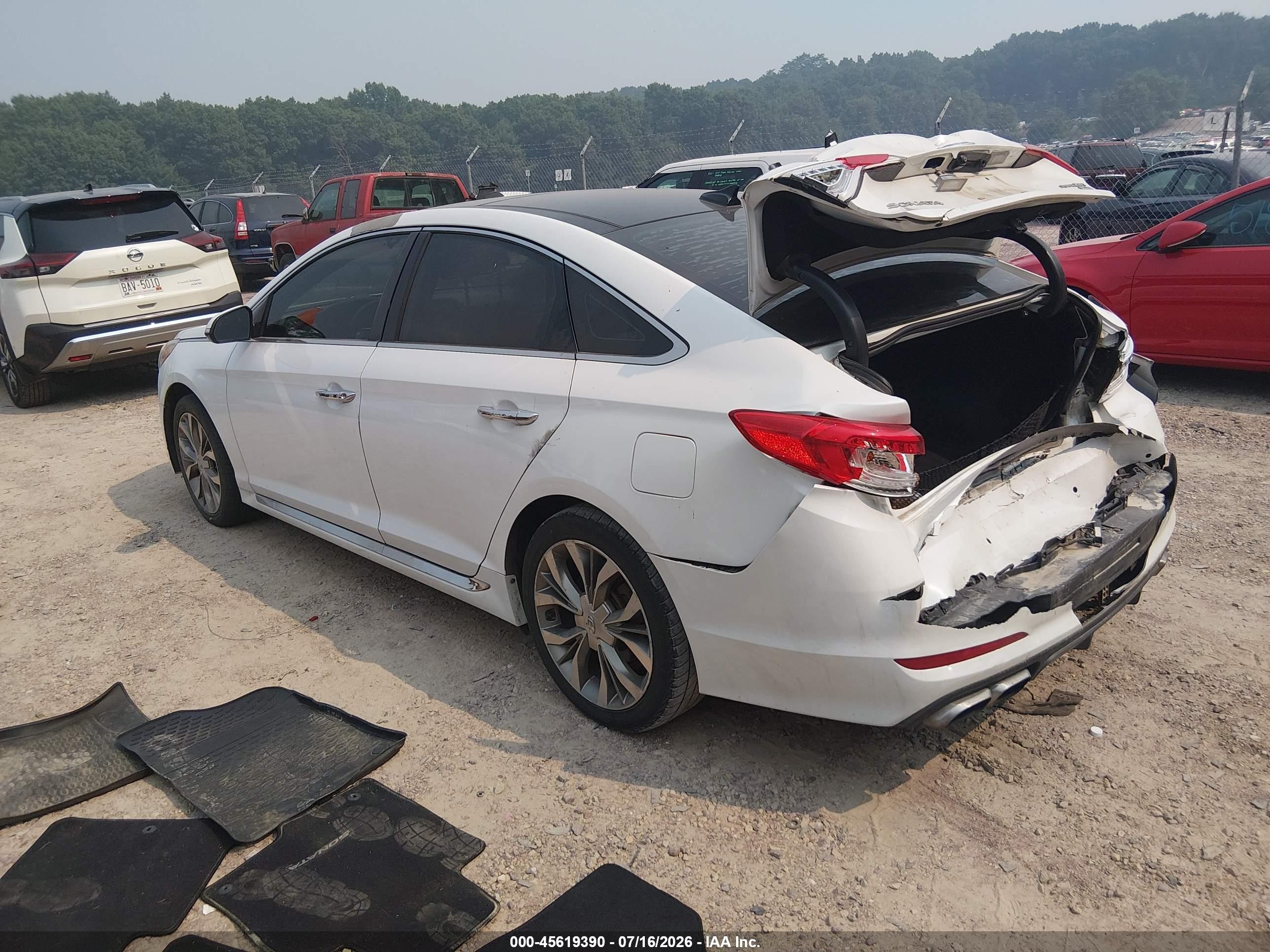 2015 Hyundai Sonata Limited 2.0t White vin: 5NPE34AB9FH251485
