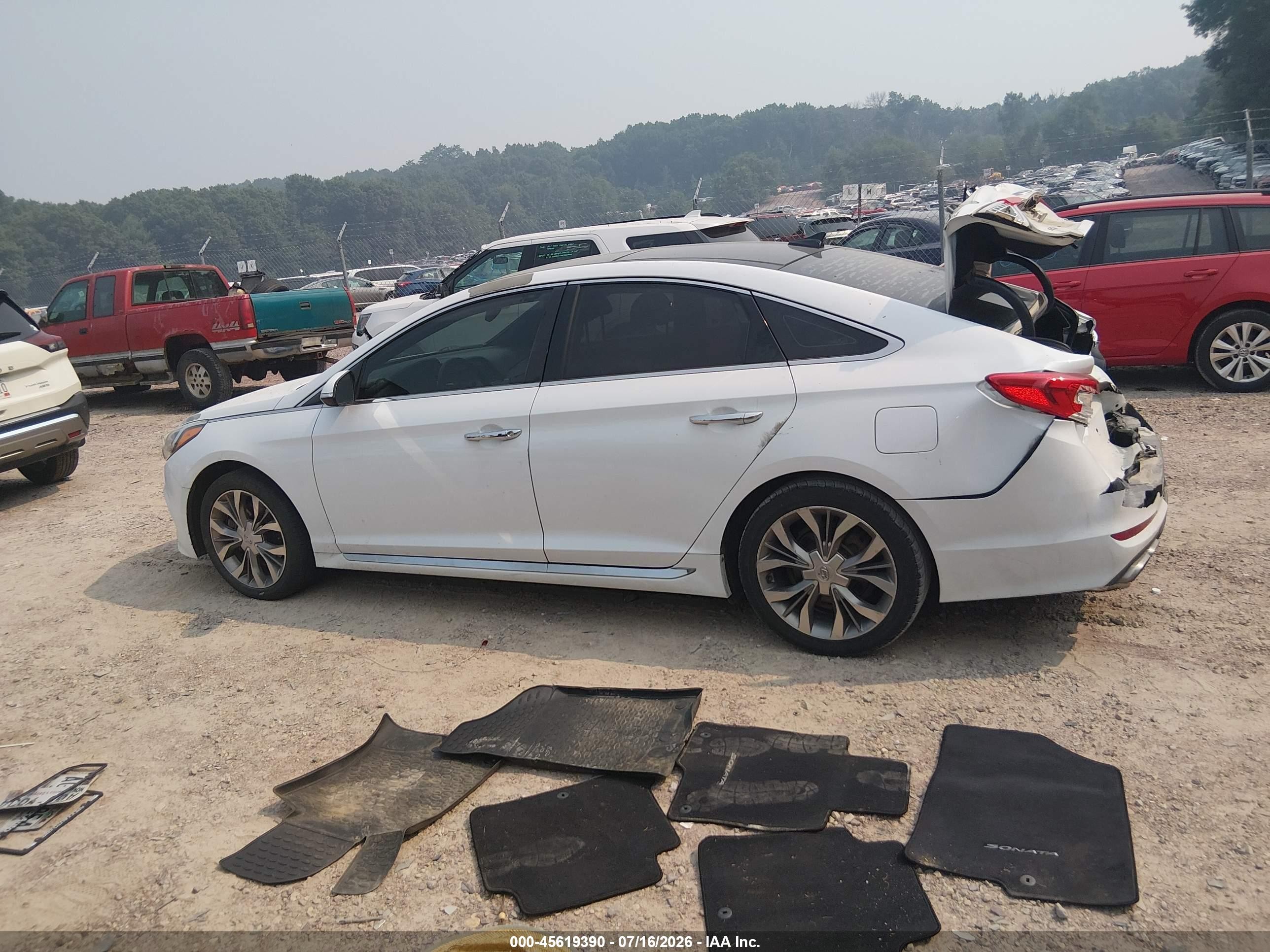 2015 Hyundai Sonata Limited 2.0t White vin: 5NPE34AB9FH251485