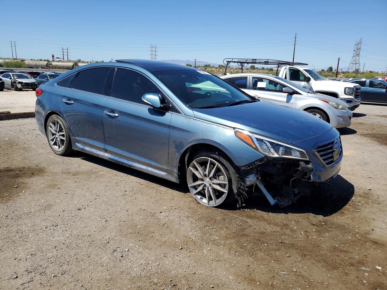 2015 Hyundai Sonata Sport 2.0t Teal vin: 5NPE34ABXFH056981