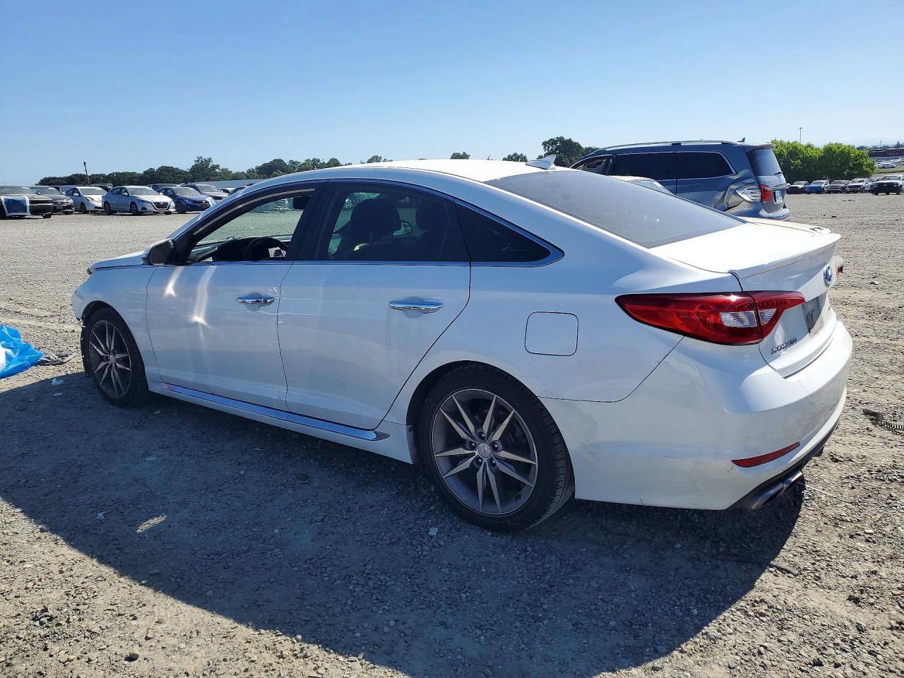 2015 Hyundai Sonata Sport 2.0t White vin: 5NPE34ABXFH083033