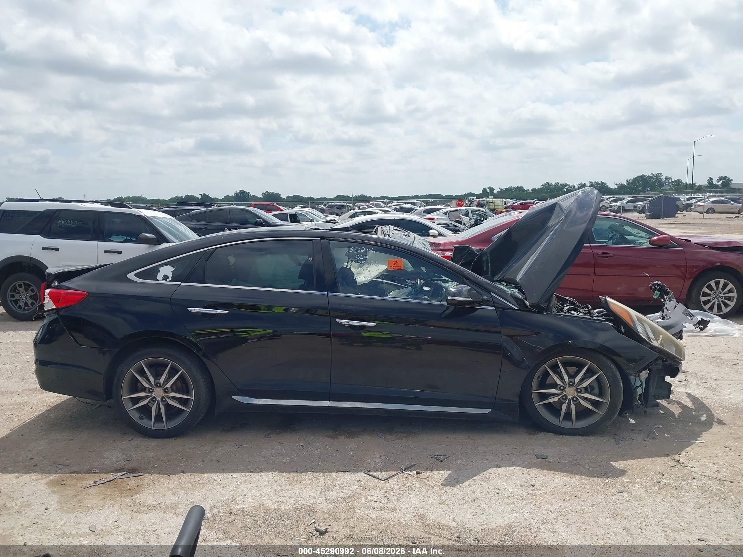2015 Hyundai Sonata Sport 2.0t Black vin: 5NPE34ABXFH084649