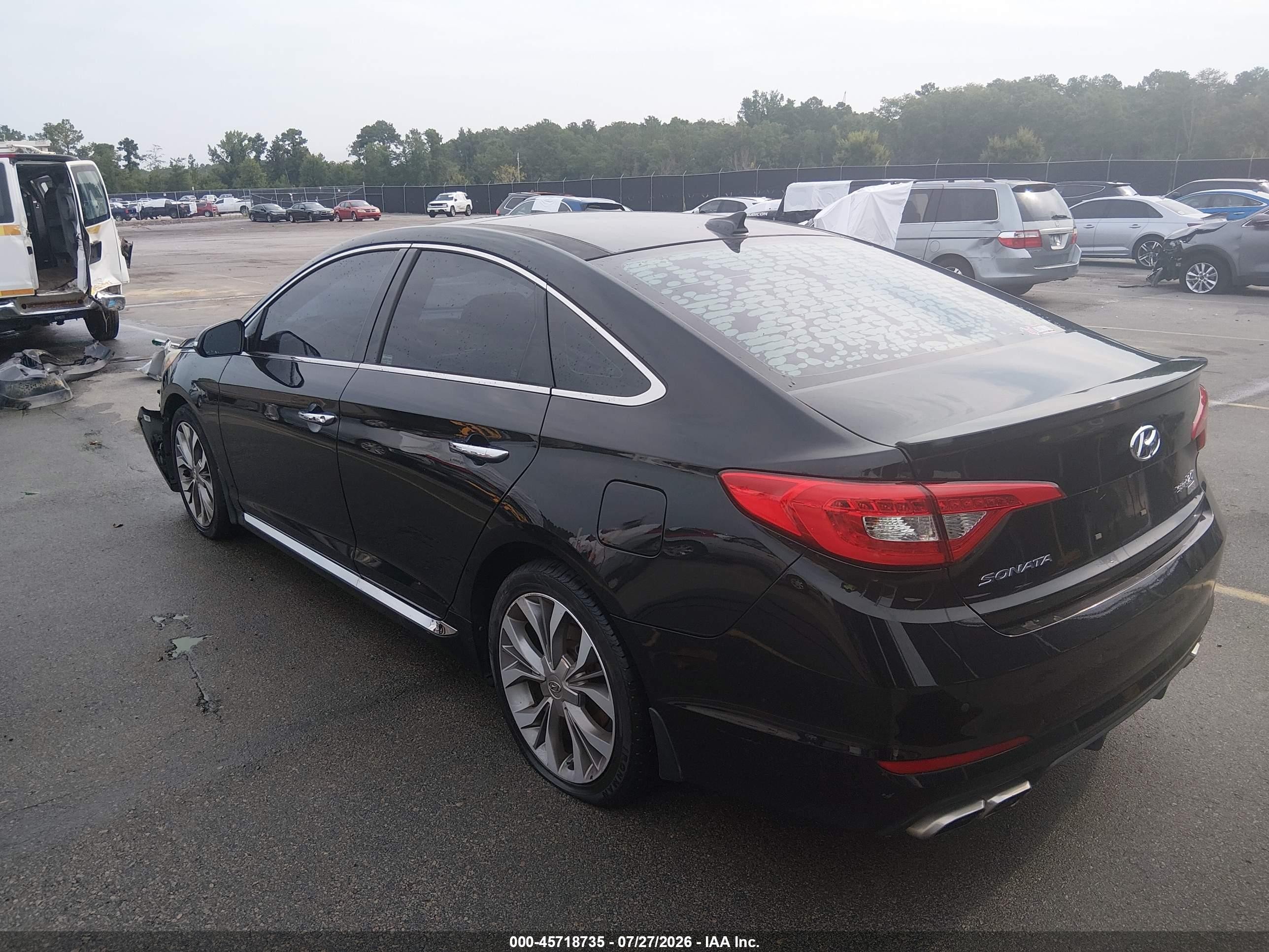 2015 Hyundai Sonata Limited 2.0t Black vin: 5NPE34ABXFH115382
