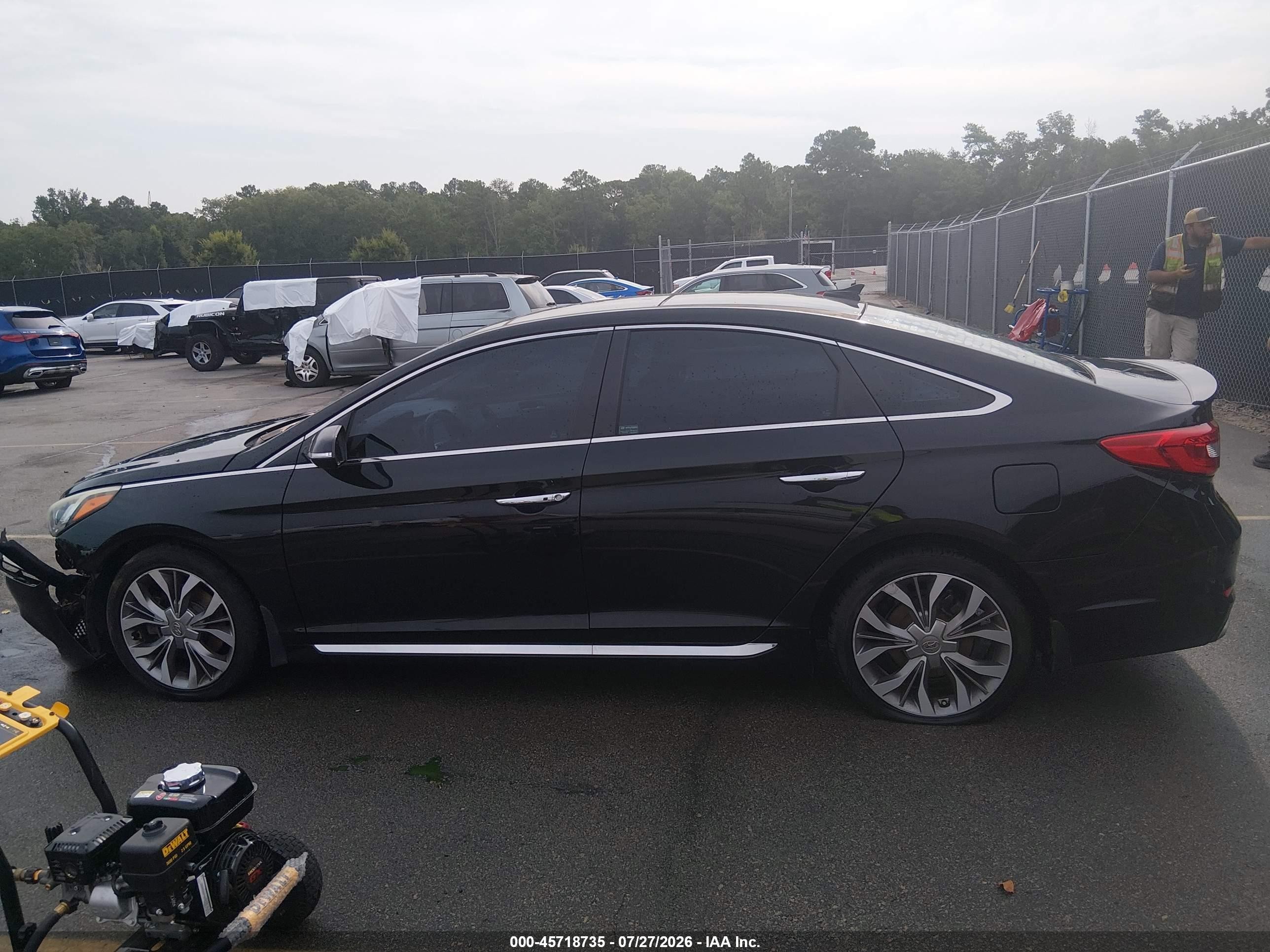 2015 Hyundai Sonata Limited 2.0t Black vin: 5NPE34ABXFH115382