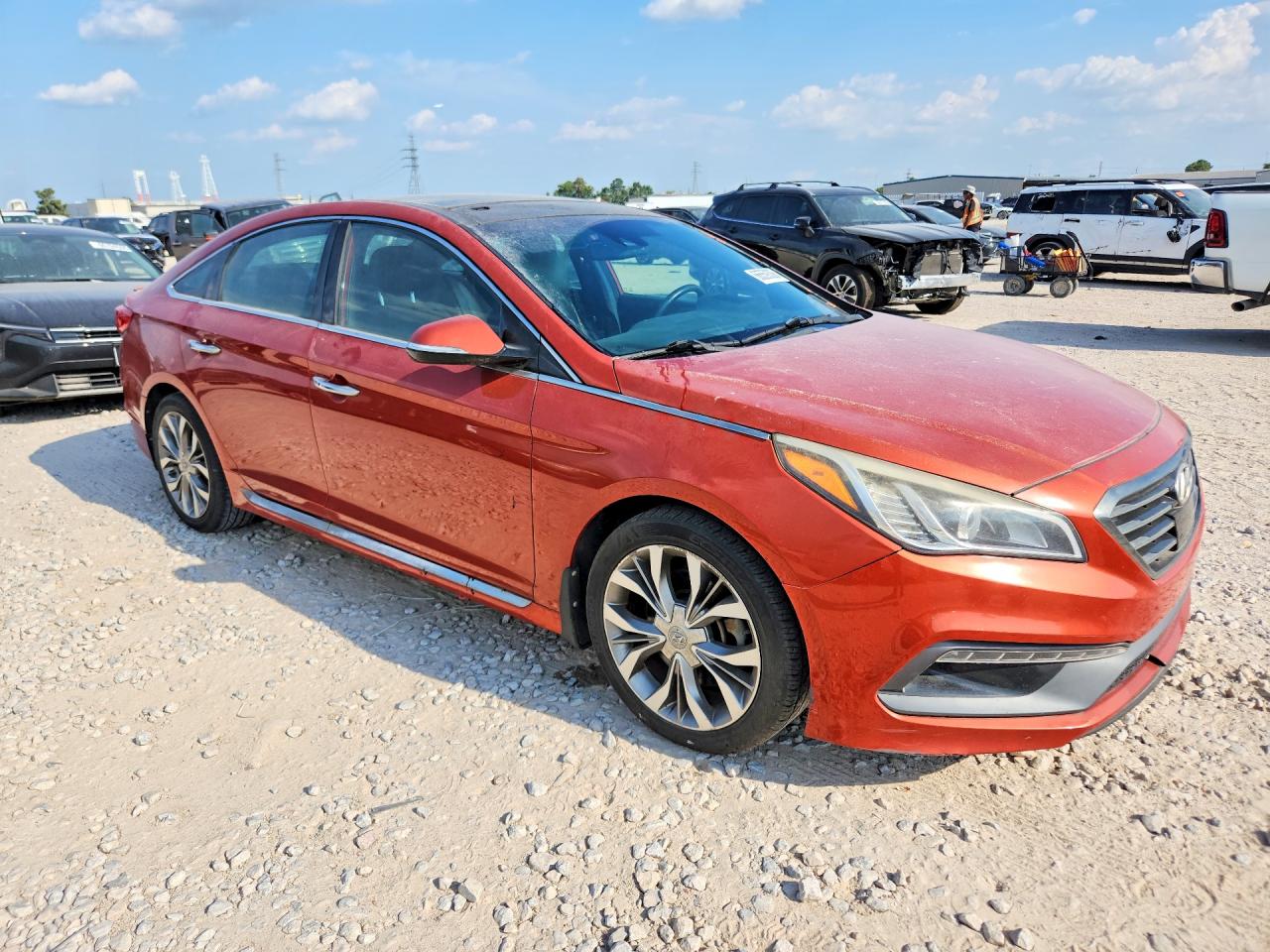 2015 Hyundai Sonata Limited 2.0t Orange vin: 5NPE34ABXFH162640
