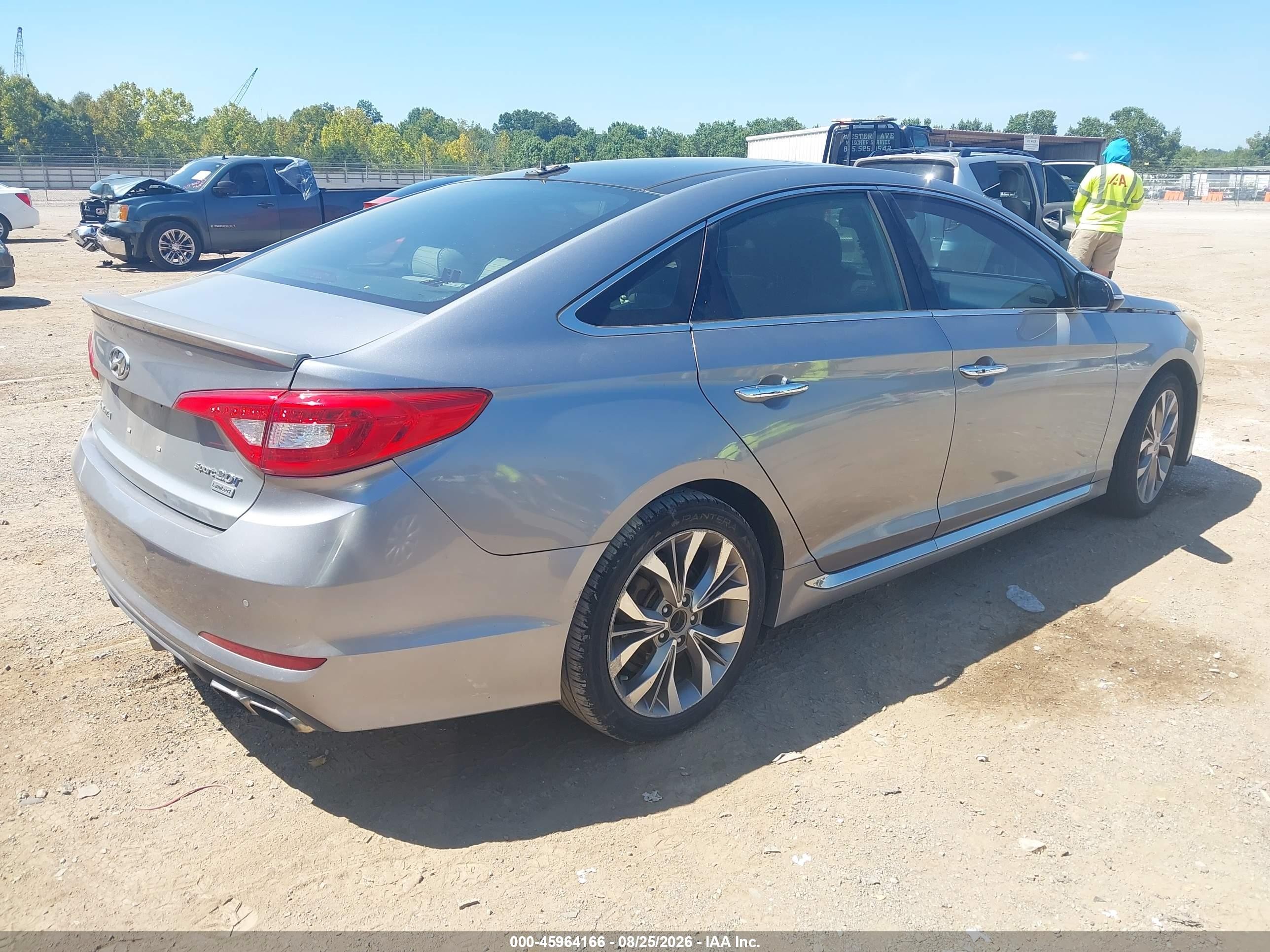2015 Hyundai Sonata Limited 2.0t Silver vin: 5NPE34ABXFH175694