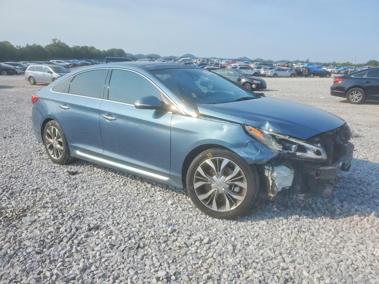 2015 Hyundai Sonata Limited 2.0t Бирюзовый vin: 5NPE34ABXFH198666