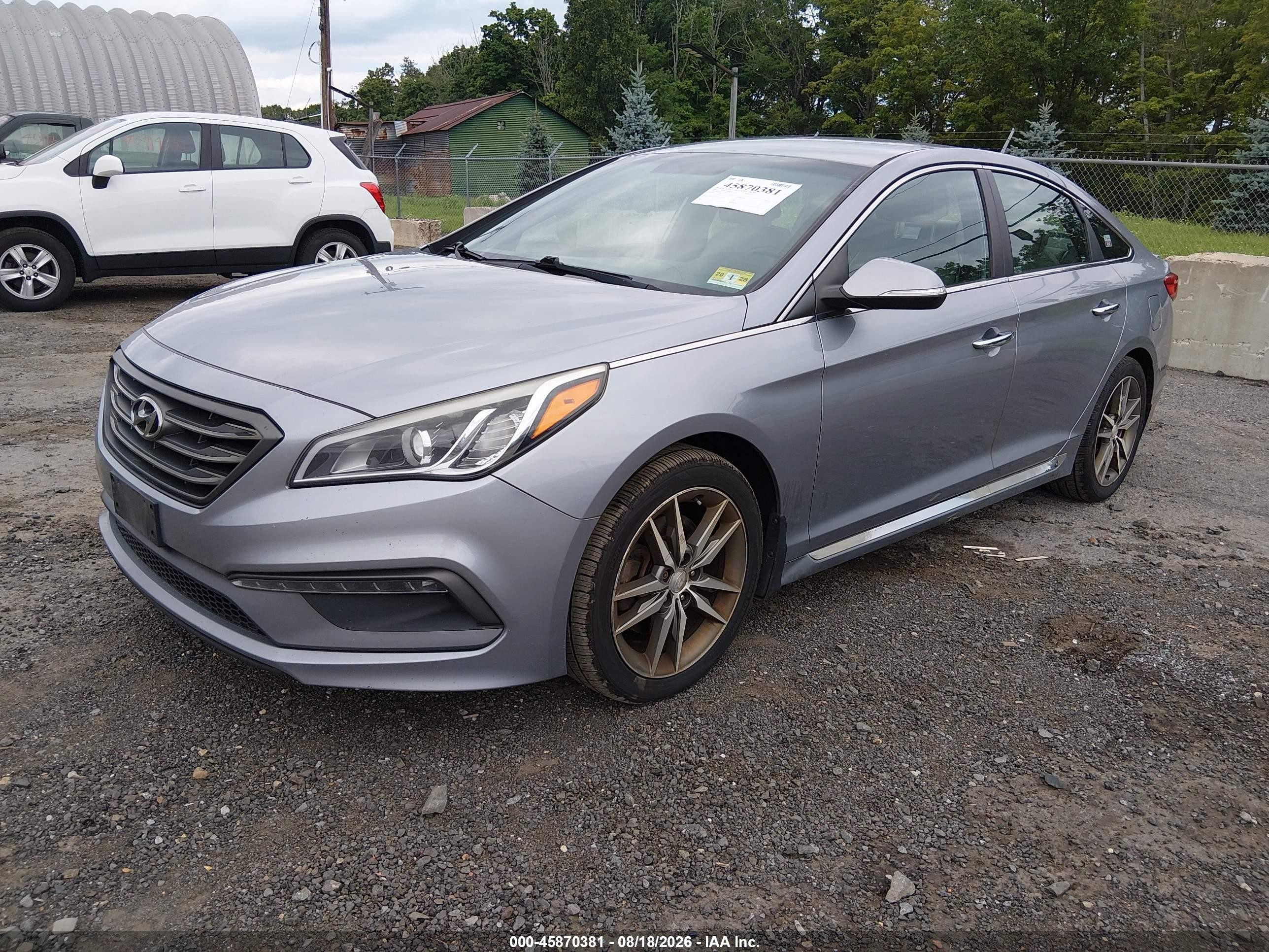 2015 Hyundai Sonata Sport 2.0t Silver vin: 5NPE34ABXFH234355