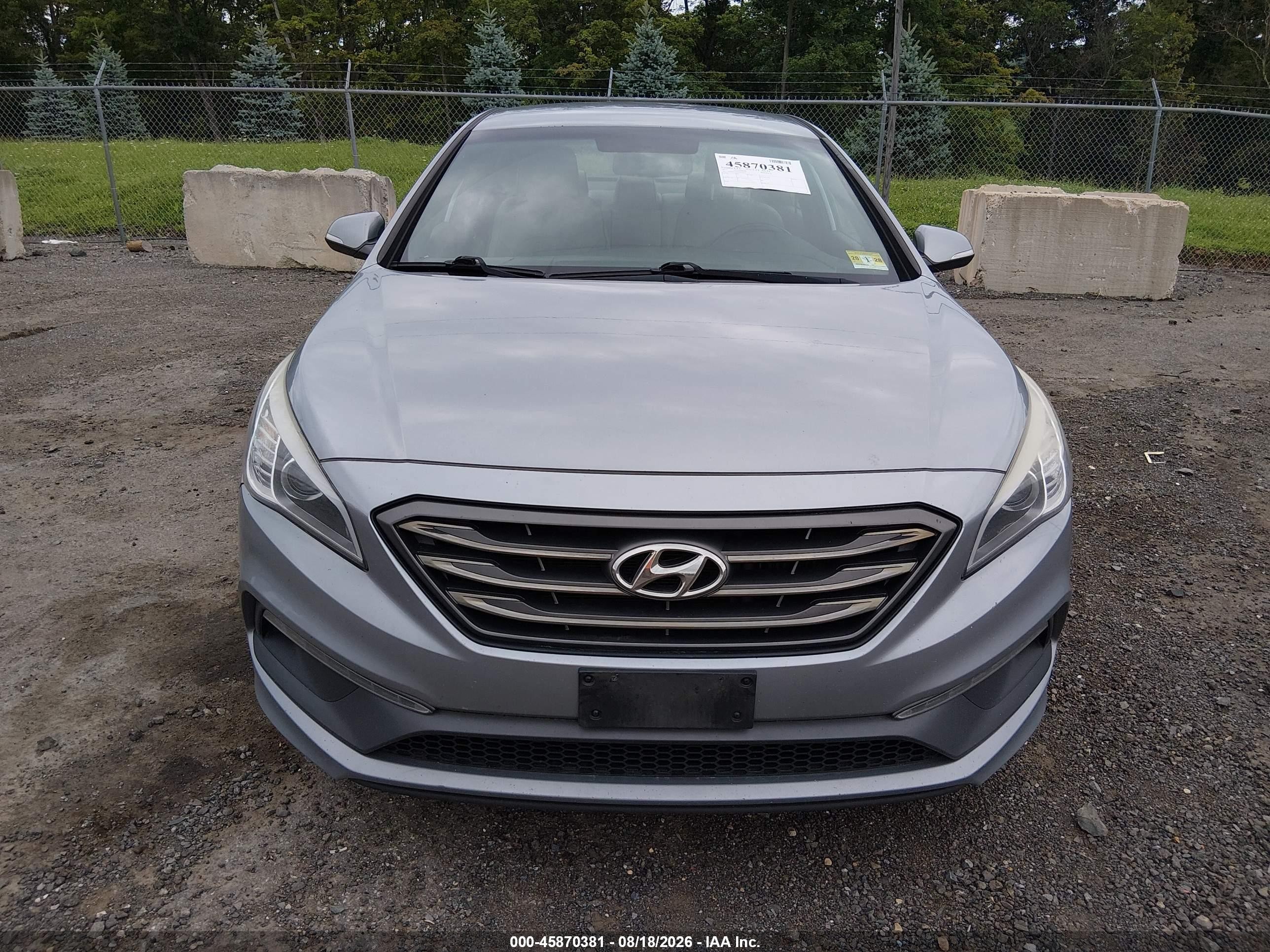 2015 Hyundai Sonata Sport 2.0t Silver vin: 5NPE34ABXFH234355