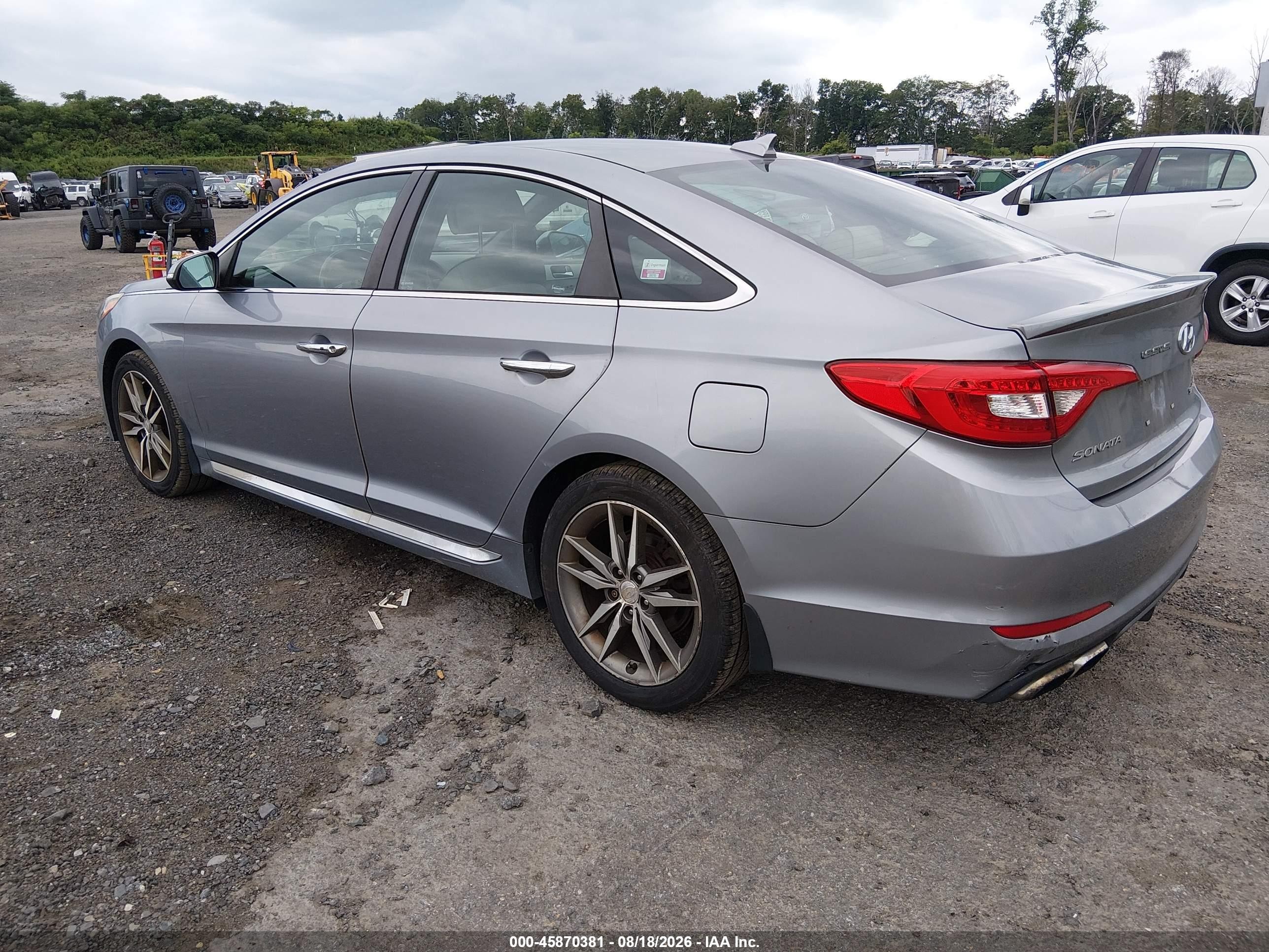 2015 Hyundai Sonata Sport 2.0t Silver vin: 5NPE34ABXFH234355