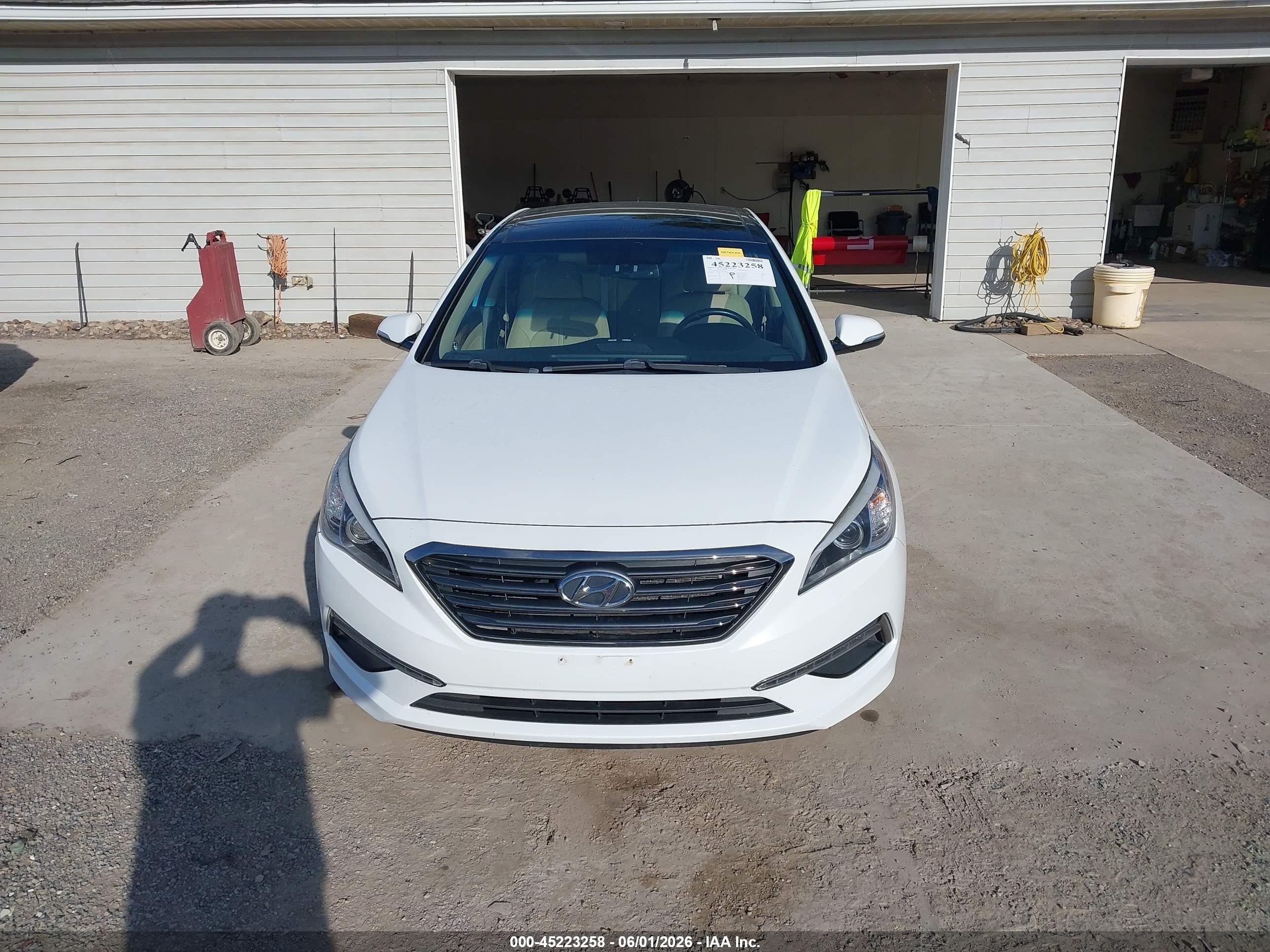 2015 Hyundai Sonata Limited White vin: 5NPE34AF0FH009381