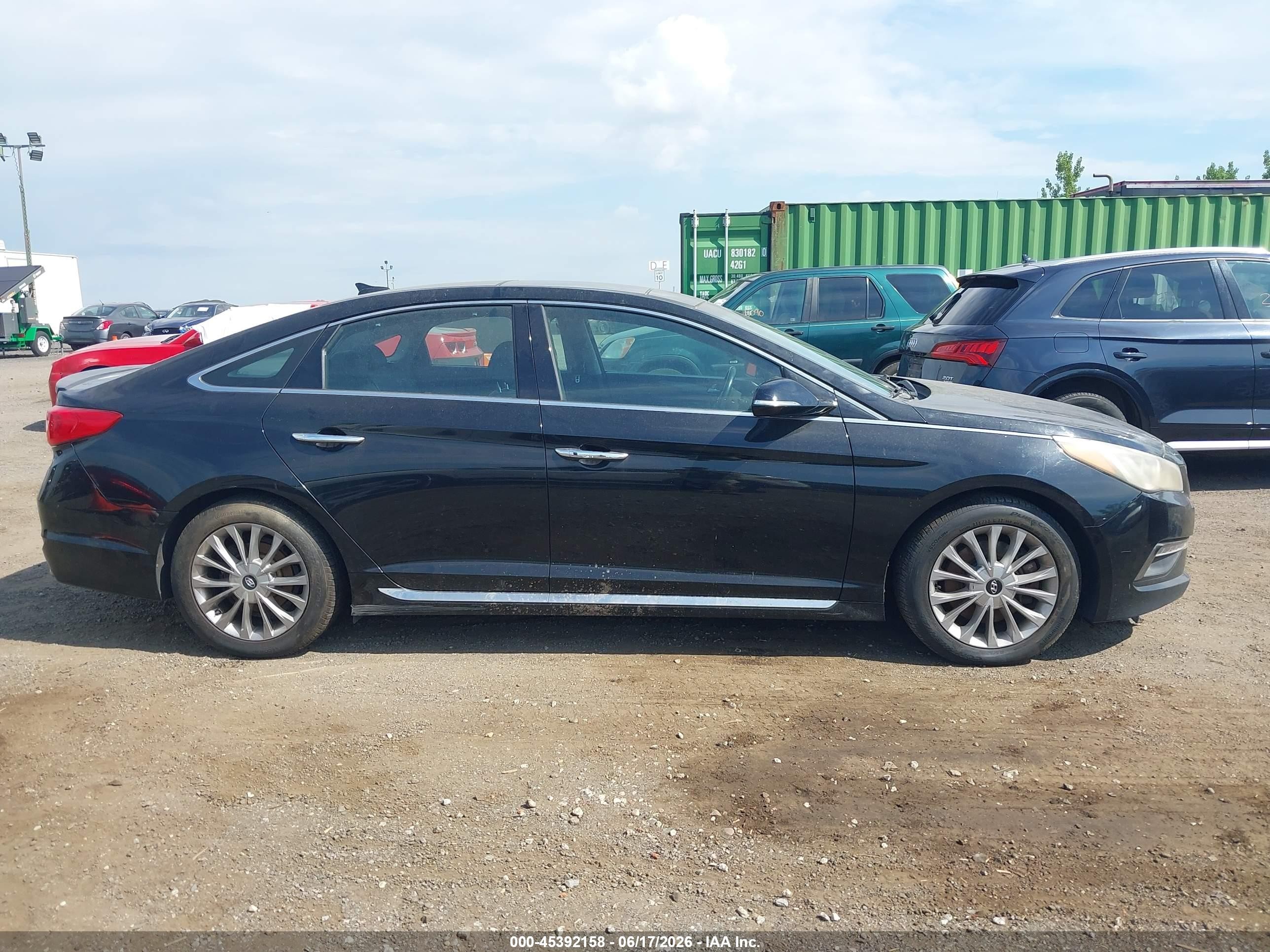 2015 Hyundai Sonata Limited Черный vin: 5NPE34AF0FH026374