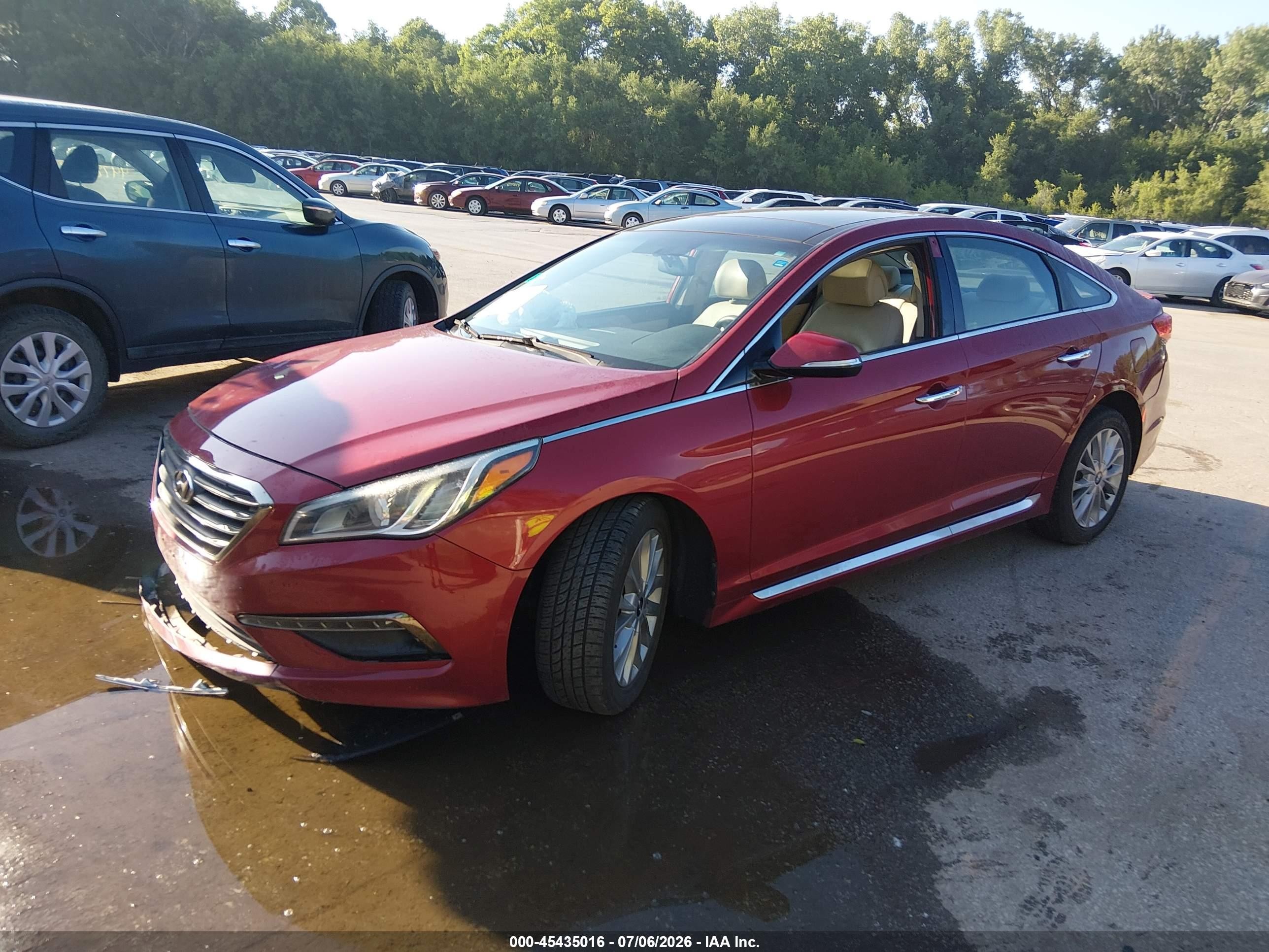2015 Hyundai Sonata Limited Red vin: 5NPE34AF0FH028612