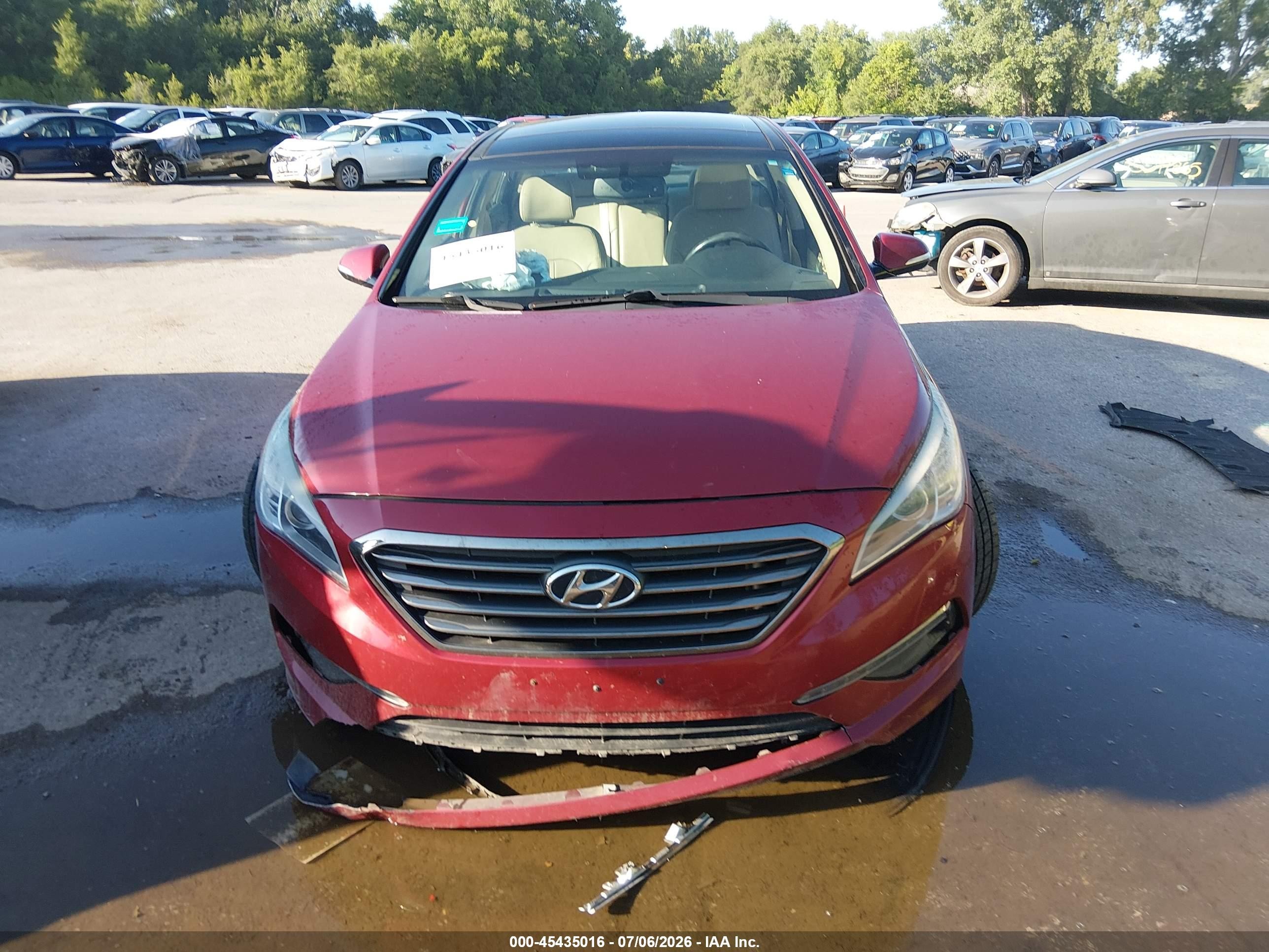 2015 Hyundai Sonata Limited Red vin: 5NPE34AF0FH028612