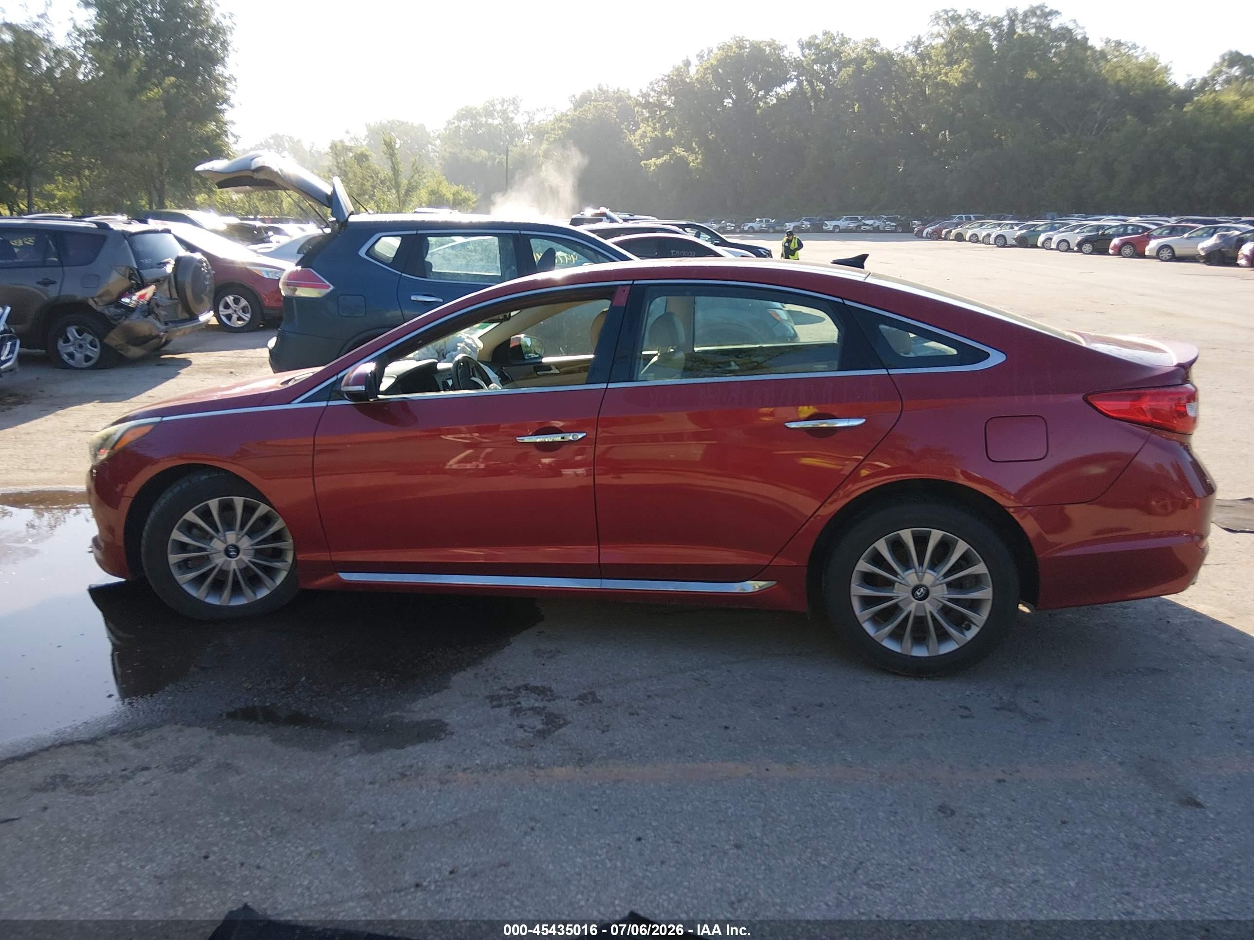 2015 Hyundai Sonata Limited Red vin: 5NPE34AF0FH028612