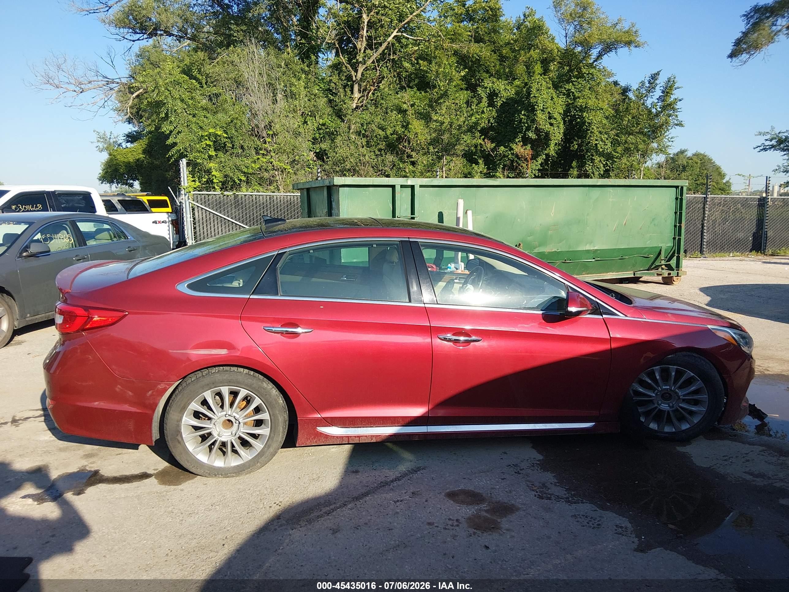 2015 Hyundai Sonata Limited Red vin: 5NPE34AF0FH028612